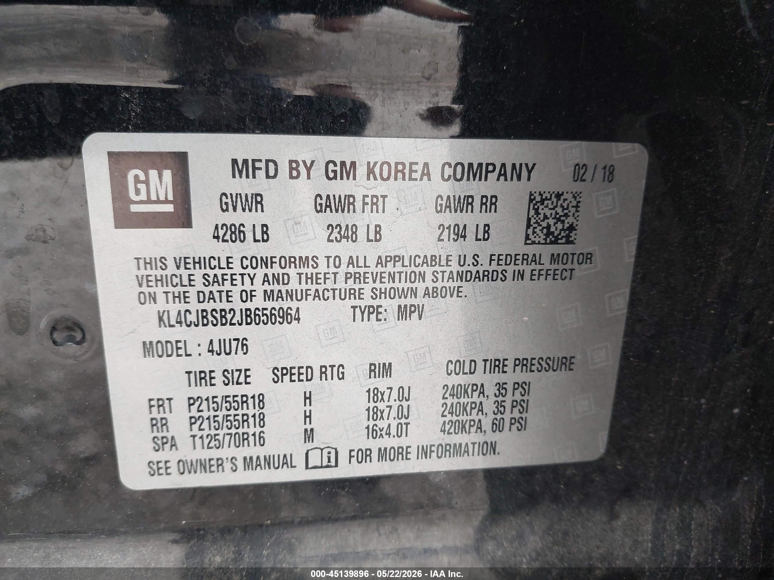 2018 Buick Encore Preferred Ii Black vin: KL4CJBSB2JB656964