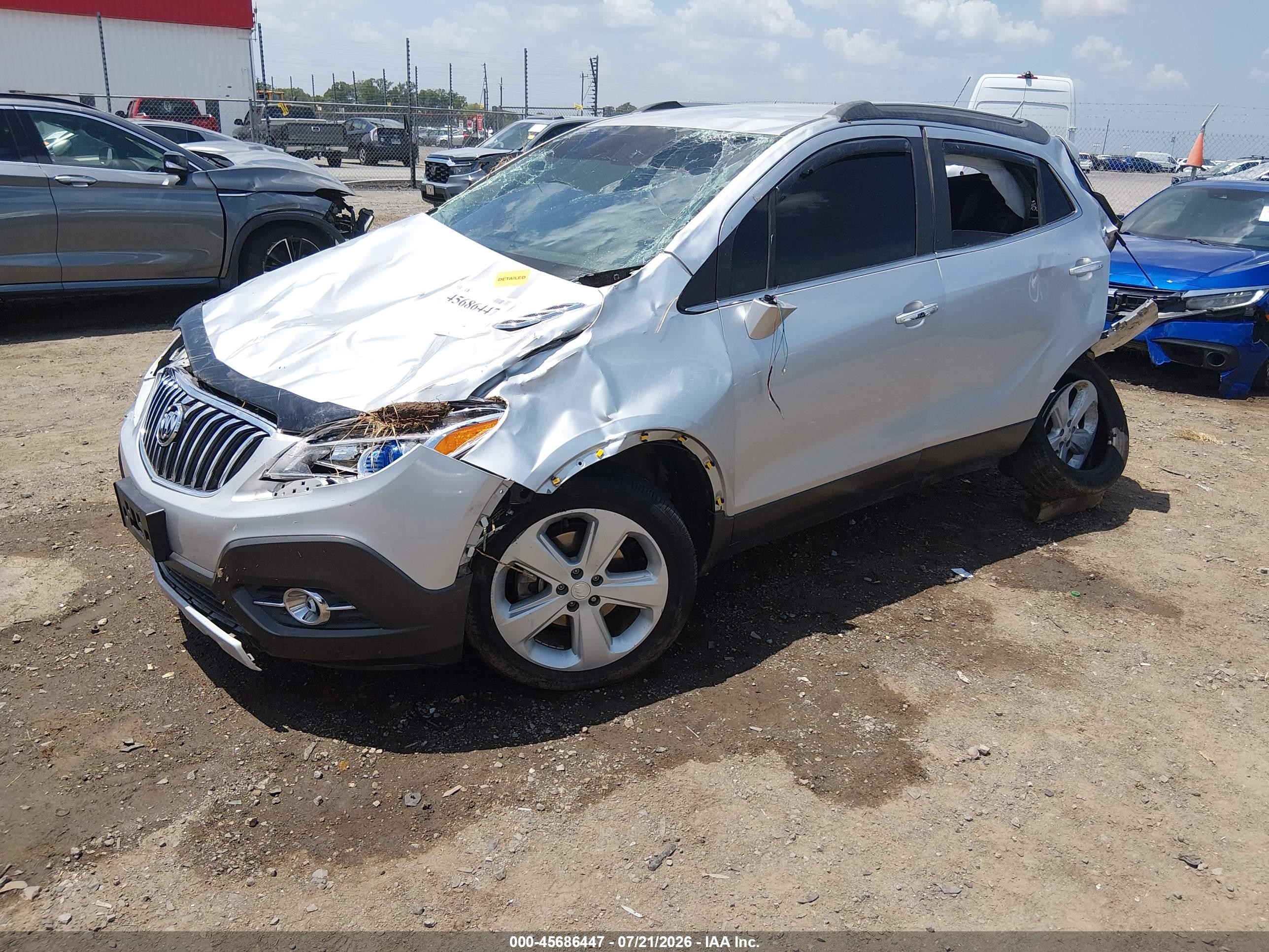 2015 Buick Encore Convenience Silver vin: KL4CJBSB3FB269041