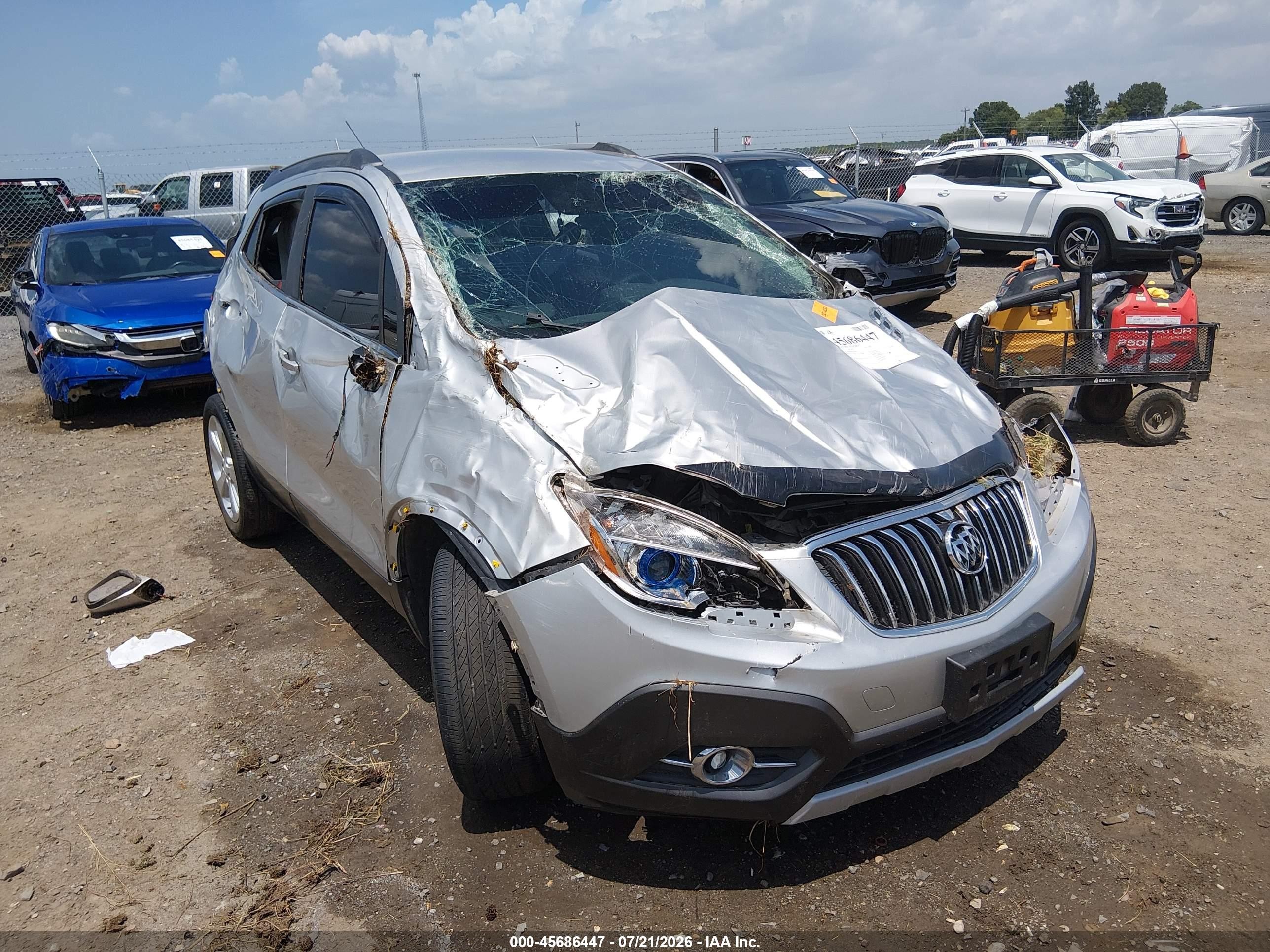 2015 Buick Encore Convenience Silver vin: KL4CJBSB3FB269041