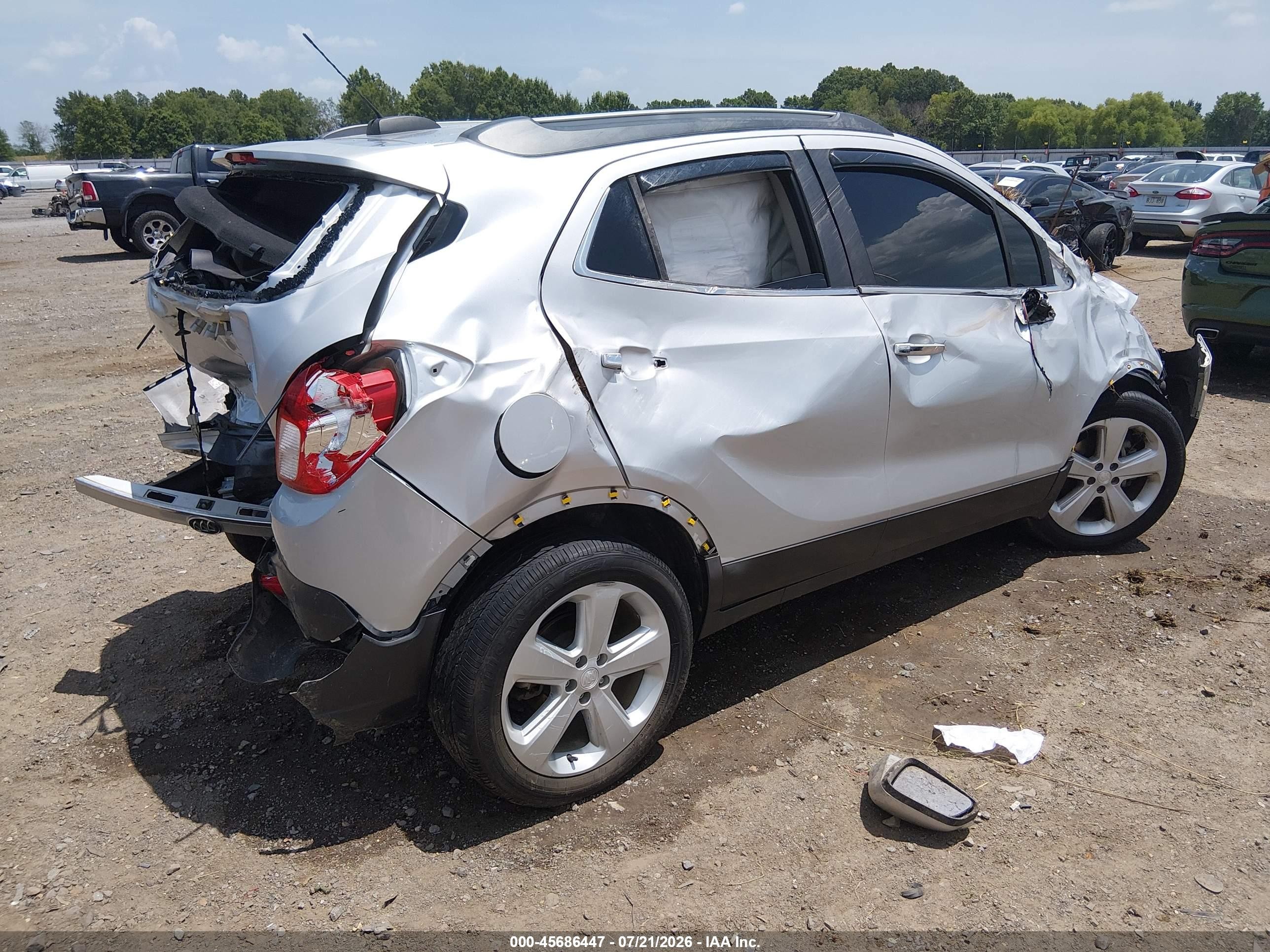 2015 Buick Encore Convenience Silver vin: KL4CJBSB3FB269041