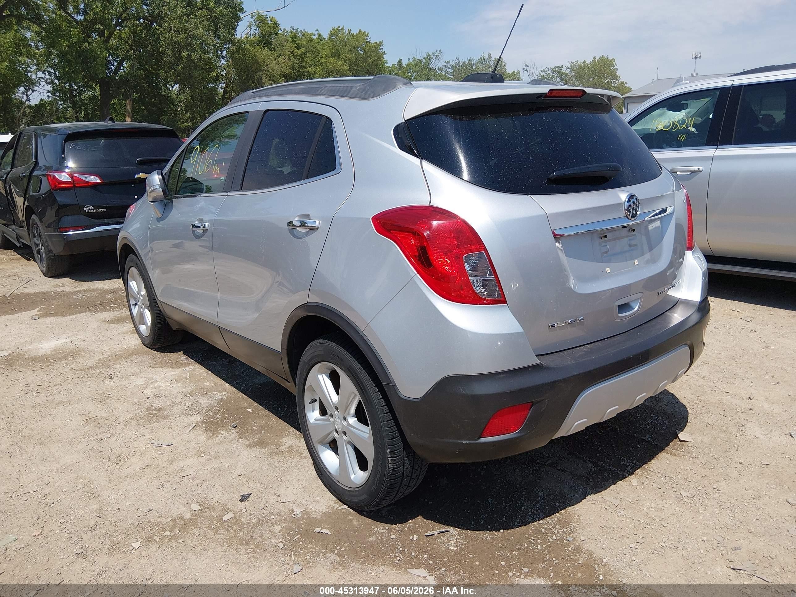 2015 Buick Encore Convenience Silver vin: KL4CJBSB3FB270058