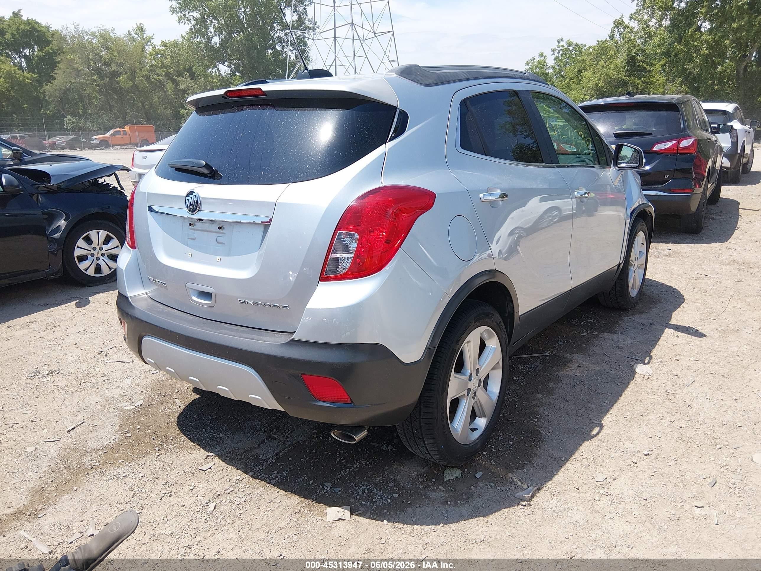 2015 Buick Encore Convenience Silver vin: KL4CJBSB3FB270058