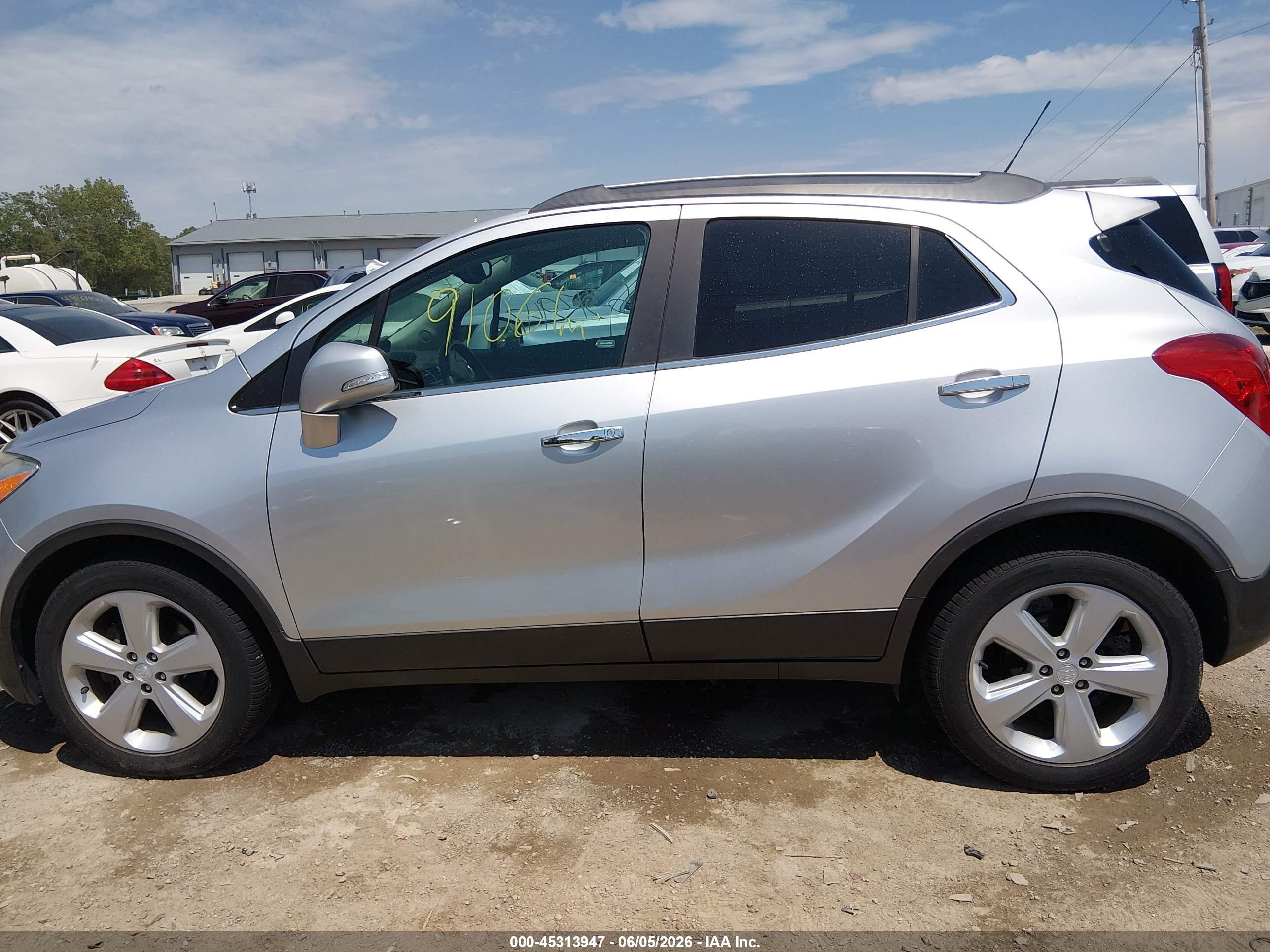 2015 Buick Encore Convenience Silver vin: KL4CJBSB3FB270058