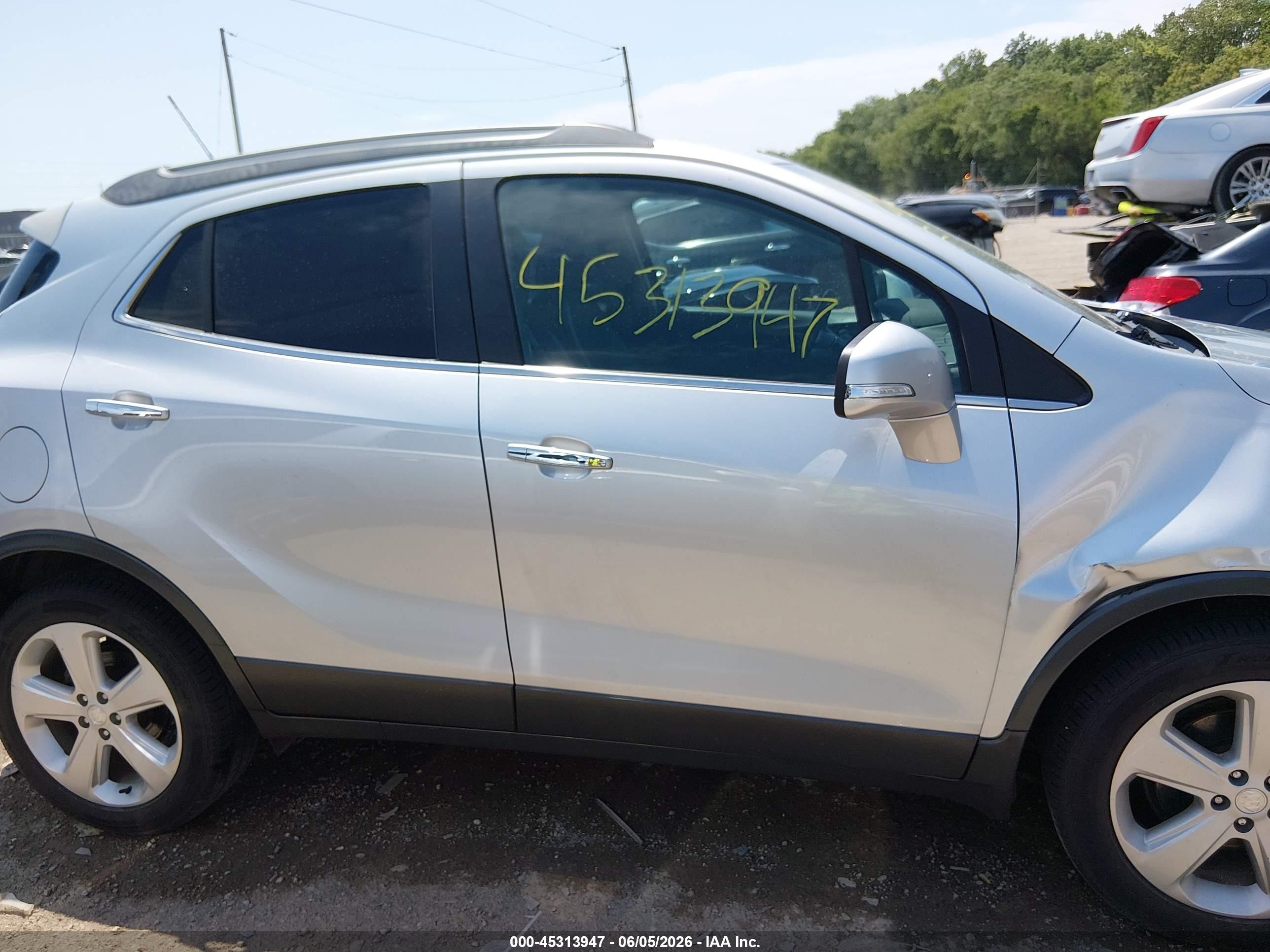 2015 Buick Encore Convenience Silver vin: KL4CJBSB3FB270058