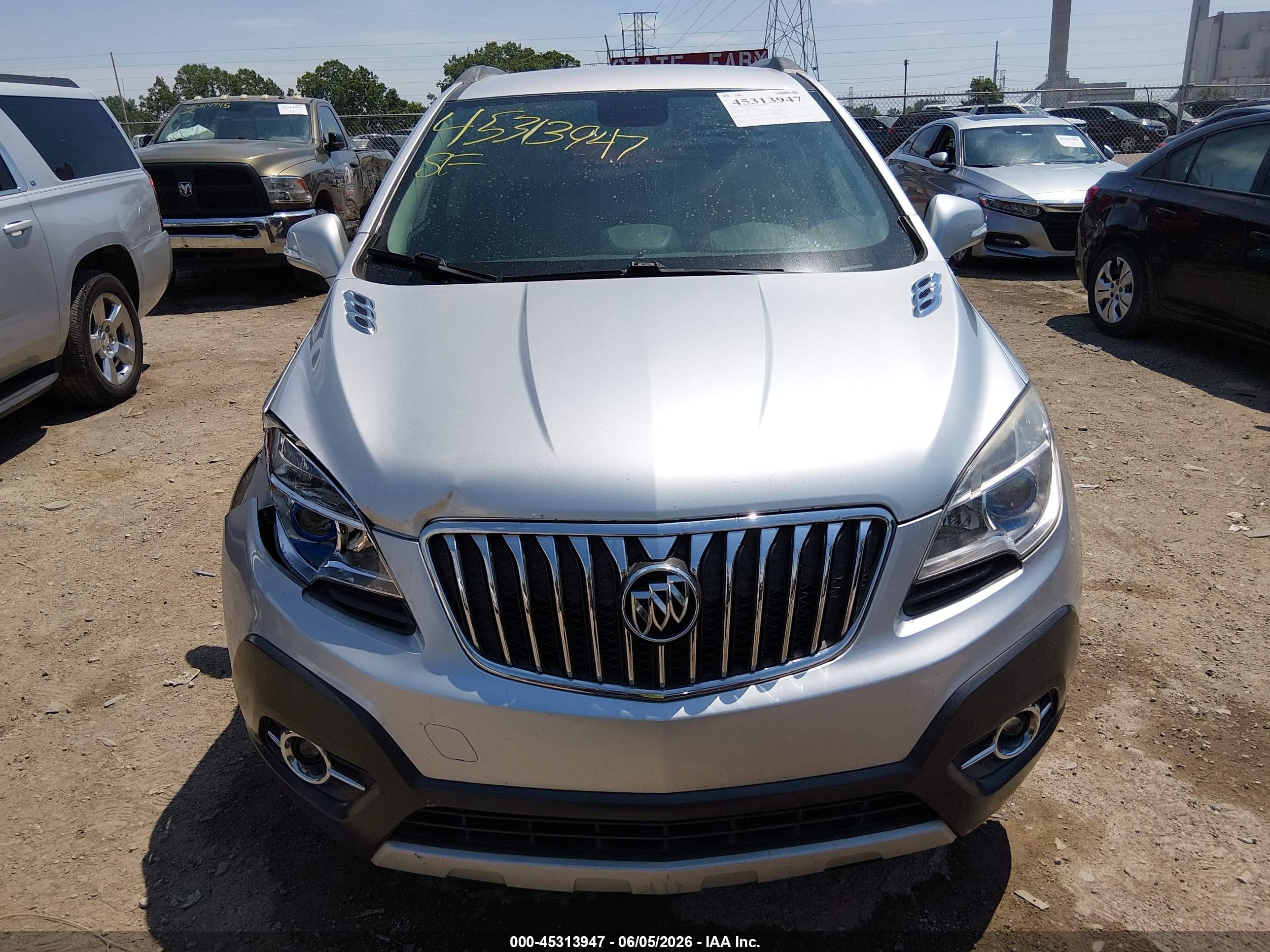 2015 Buick Encore Convenience Silver vin: KL4CJBSB3FB270058