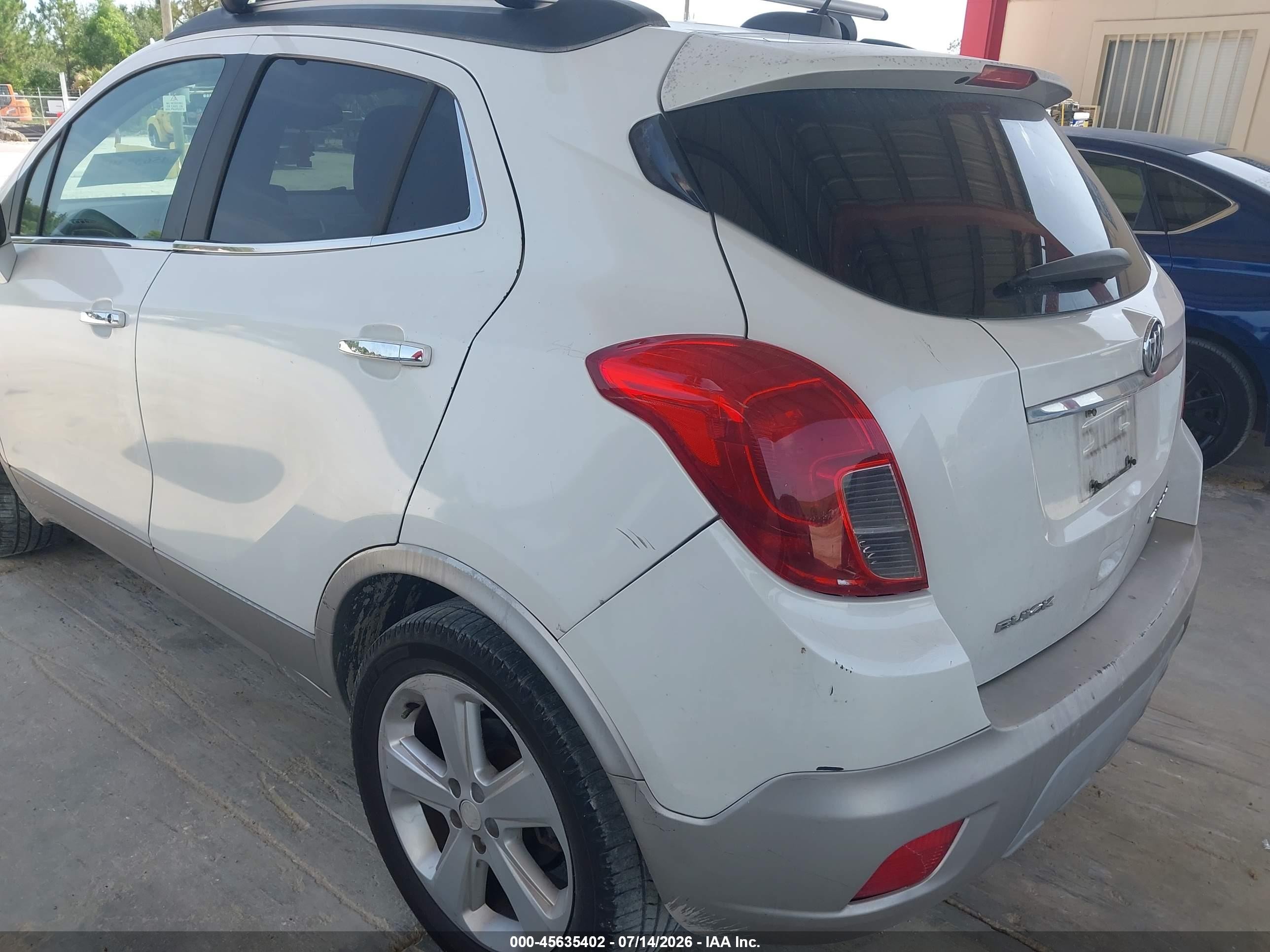 2015 Buick Encore Convenience Белый vin: KL4CJBSB4FB113543