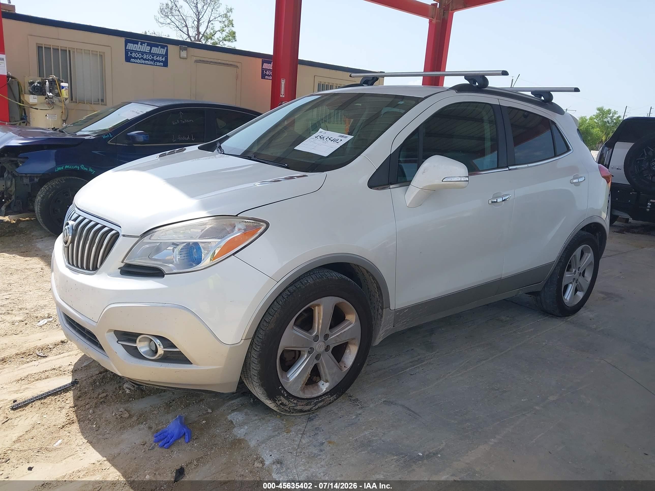 2015 Buick Encore Convenience Белый vin: KL4CJBSB4FB113543