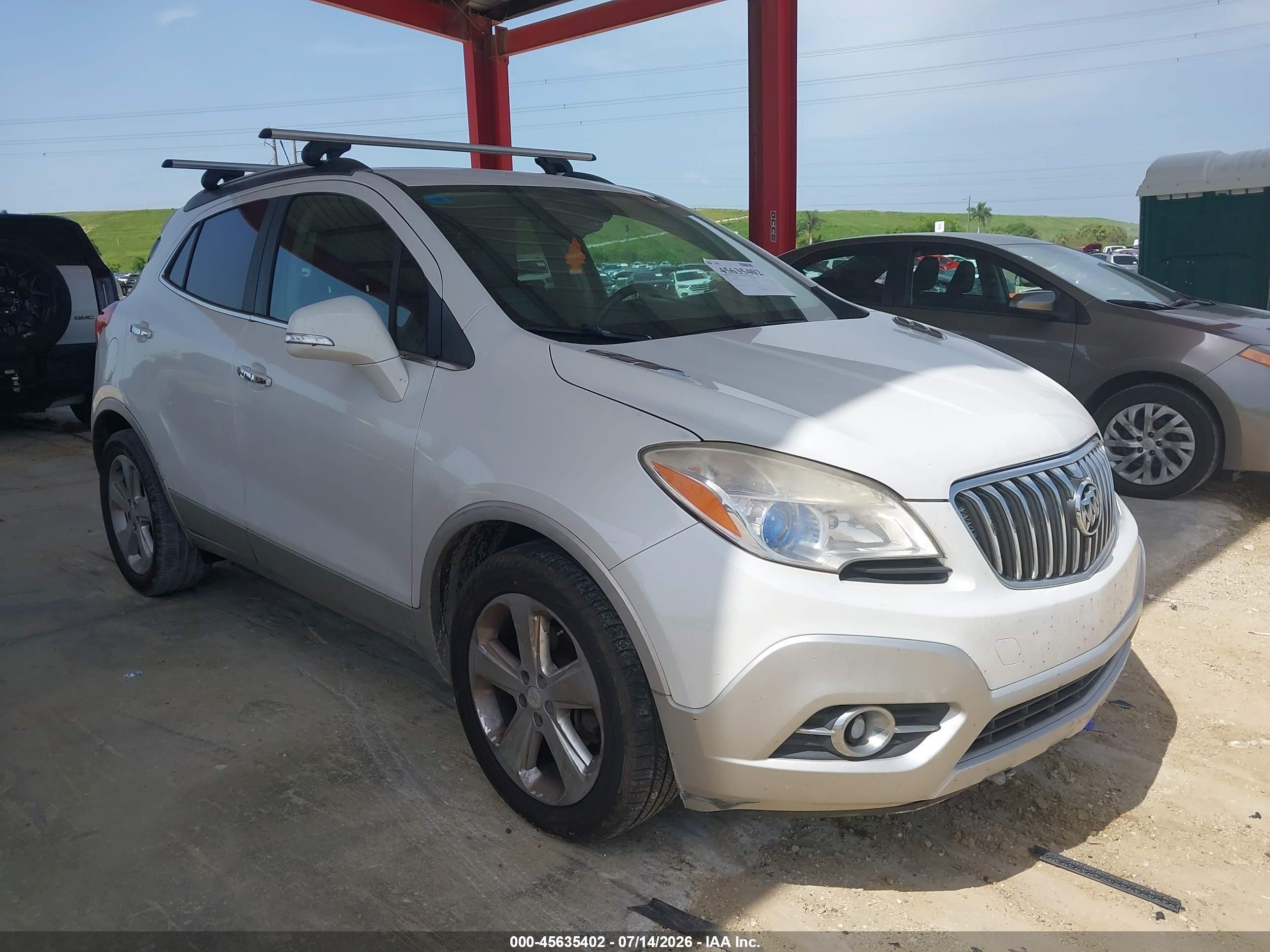 2015 Buick Encore Convenience White vin: KL4CJBSB4FB113543