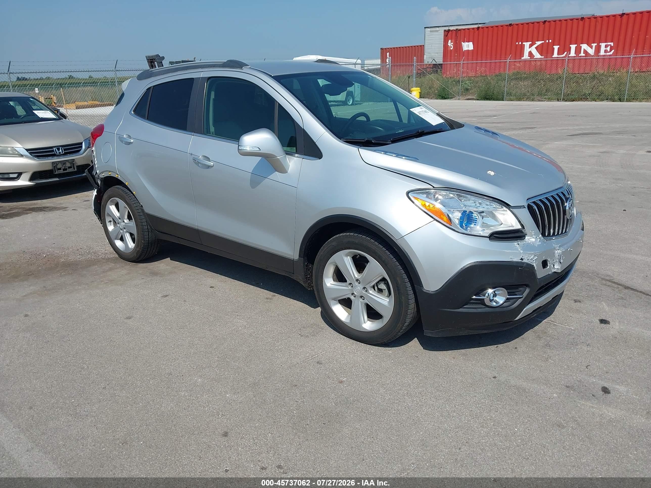 2015 Buick Encore Convenience Silver vin: KL4CJBSB4FB129418
