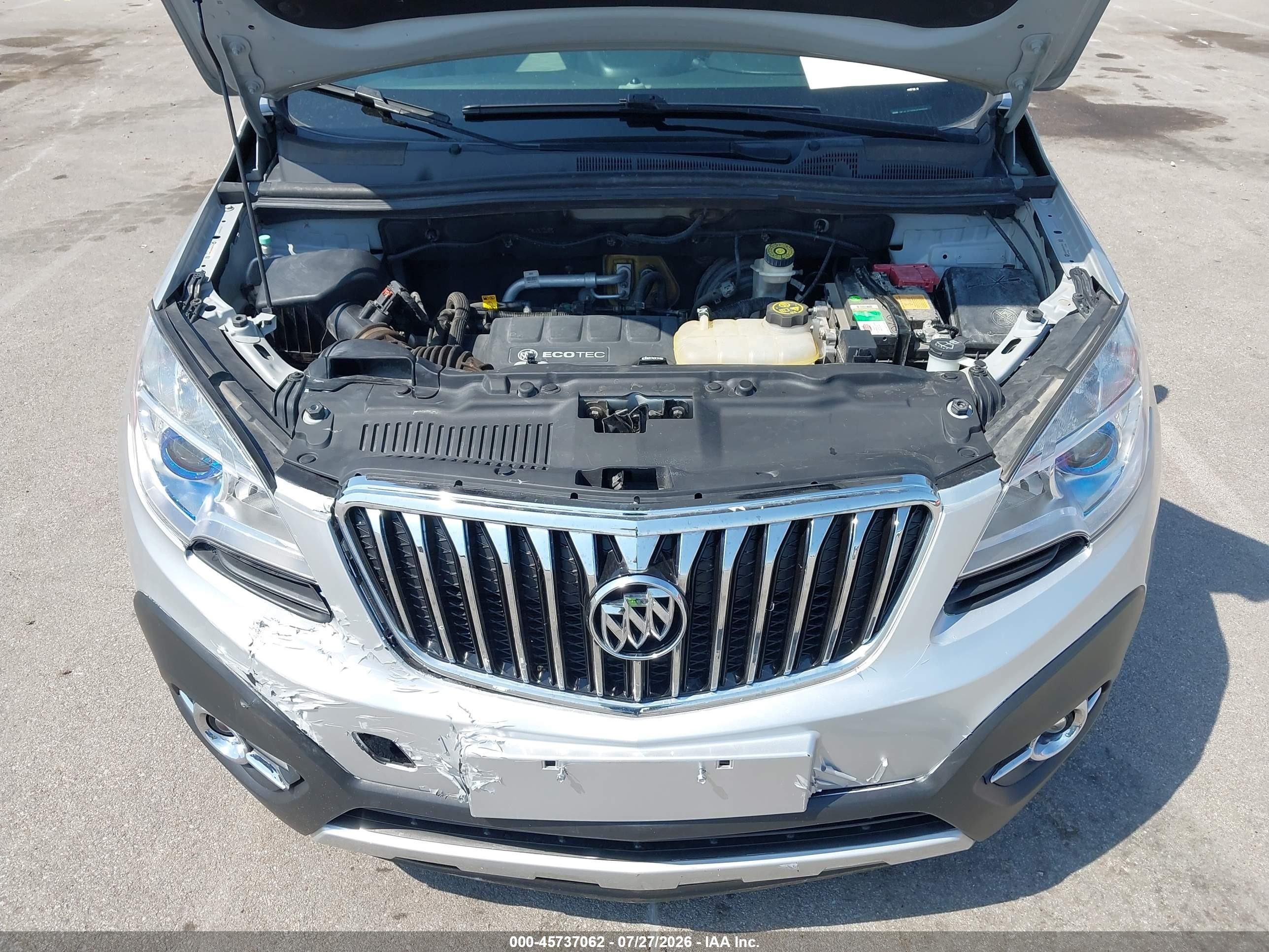 2015 Buick Encore Convenience Silver vin: KL4CJBSB4FB129418