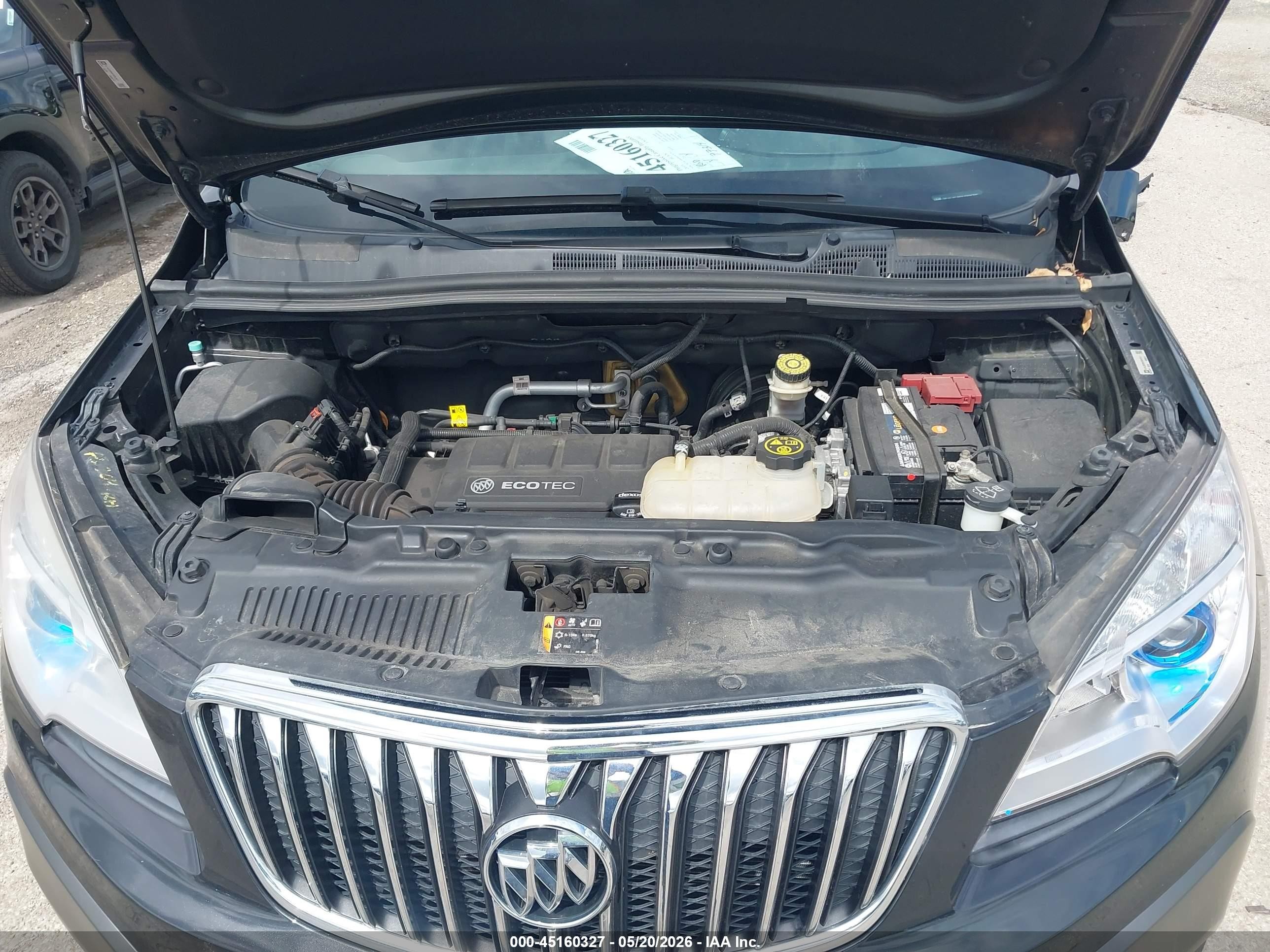 2015 Buick Encore Convenience Черный vin: KL4CJBSB4FB267511