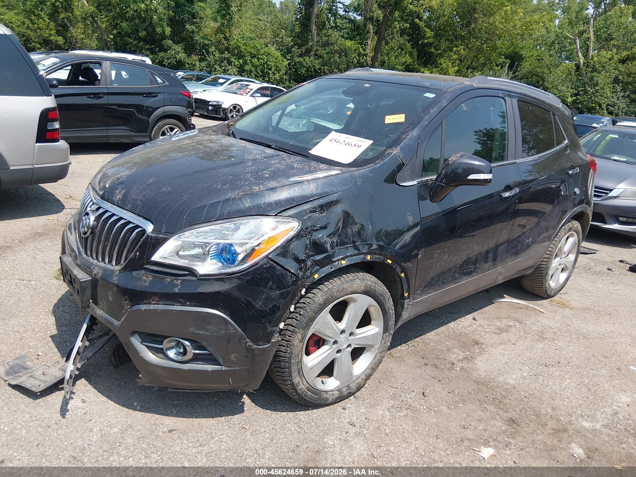 2015 Buick Encore Convenience Black vin: KL4CJBSB4FB267718