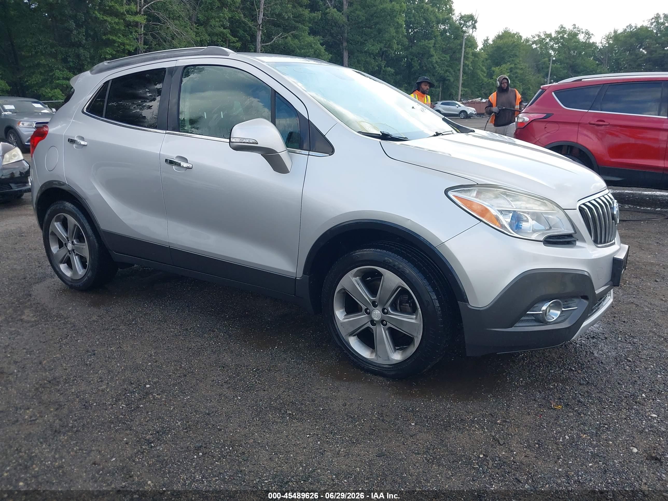2014 Buick Encore Convenience Silver vin: KL4CJBSB5EB597608