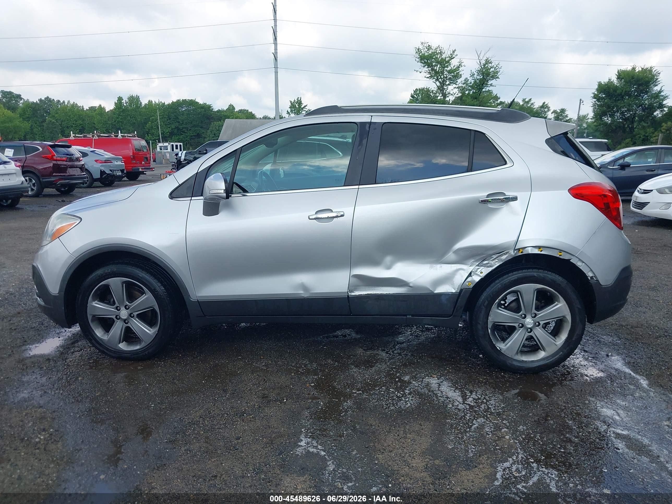 2014 Buick Encore Convenience Silver vin: KL4CJBSB5EB597608