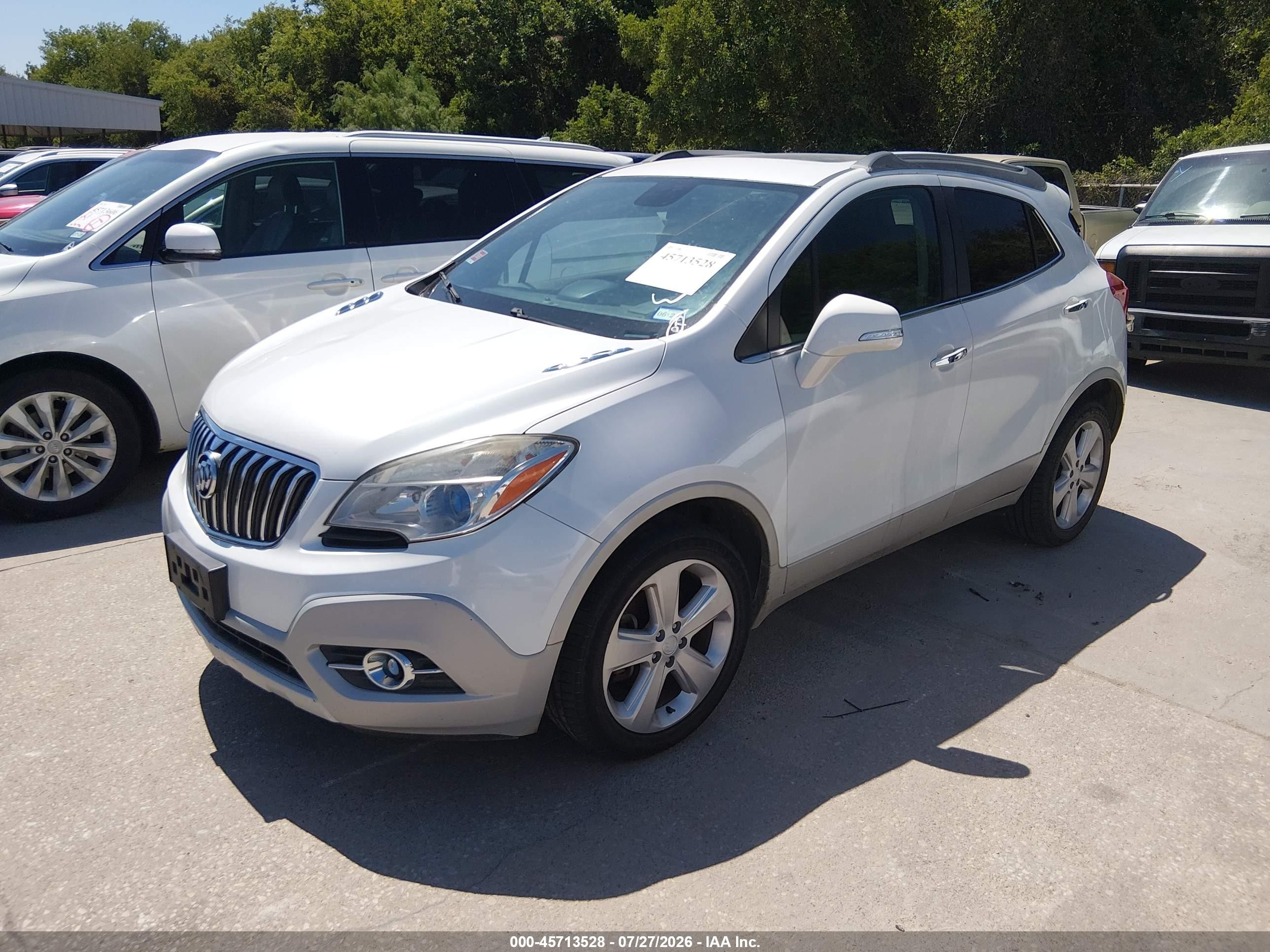 2015 Buick Encore Convenience White vin: KL4CJBSB6FB131929