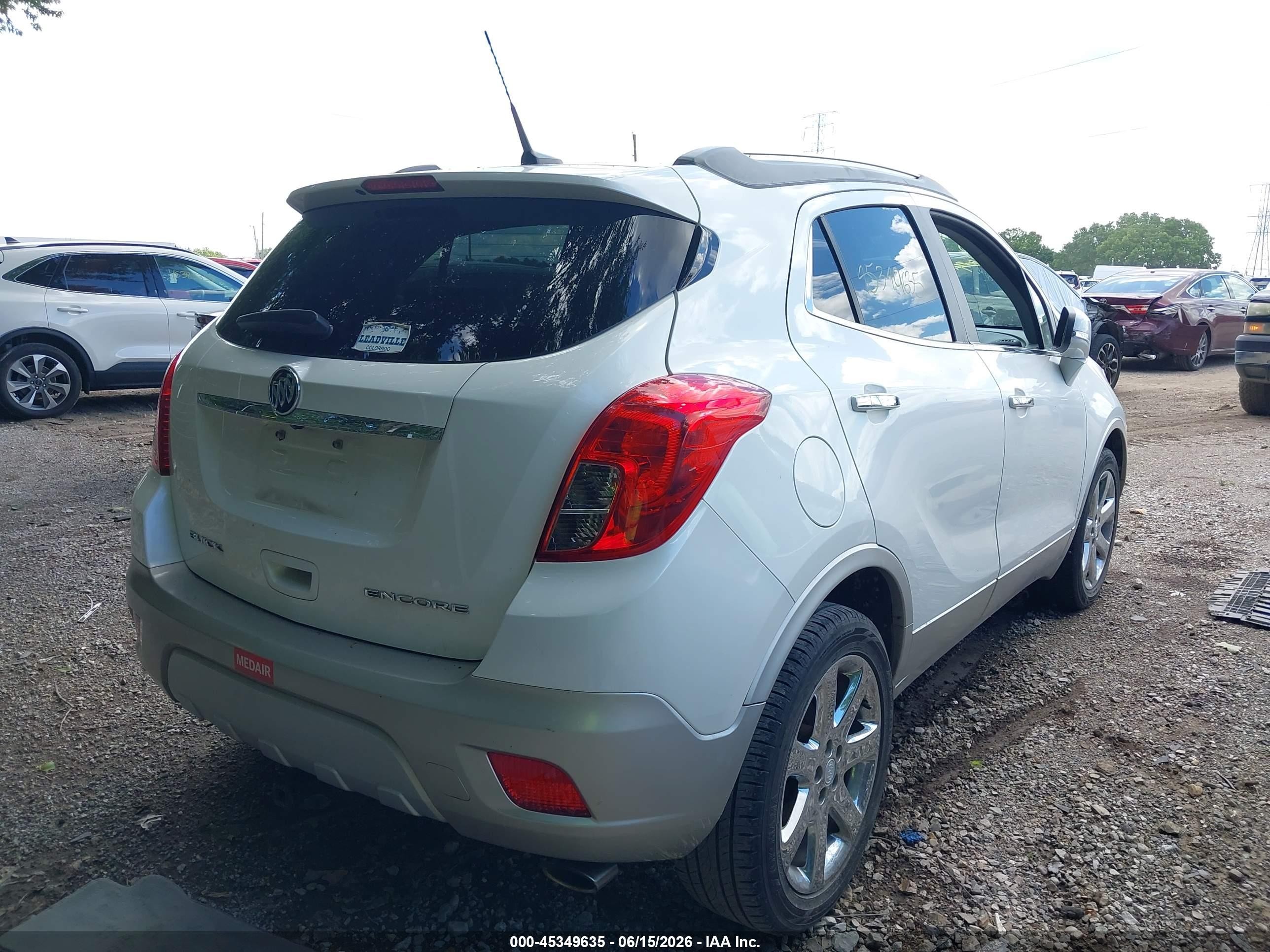 2014 Buick Encore Convenience White vin: KL4CJBSB7EB544439