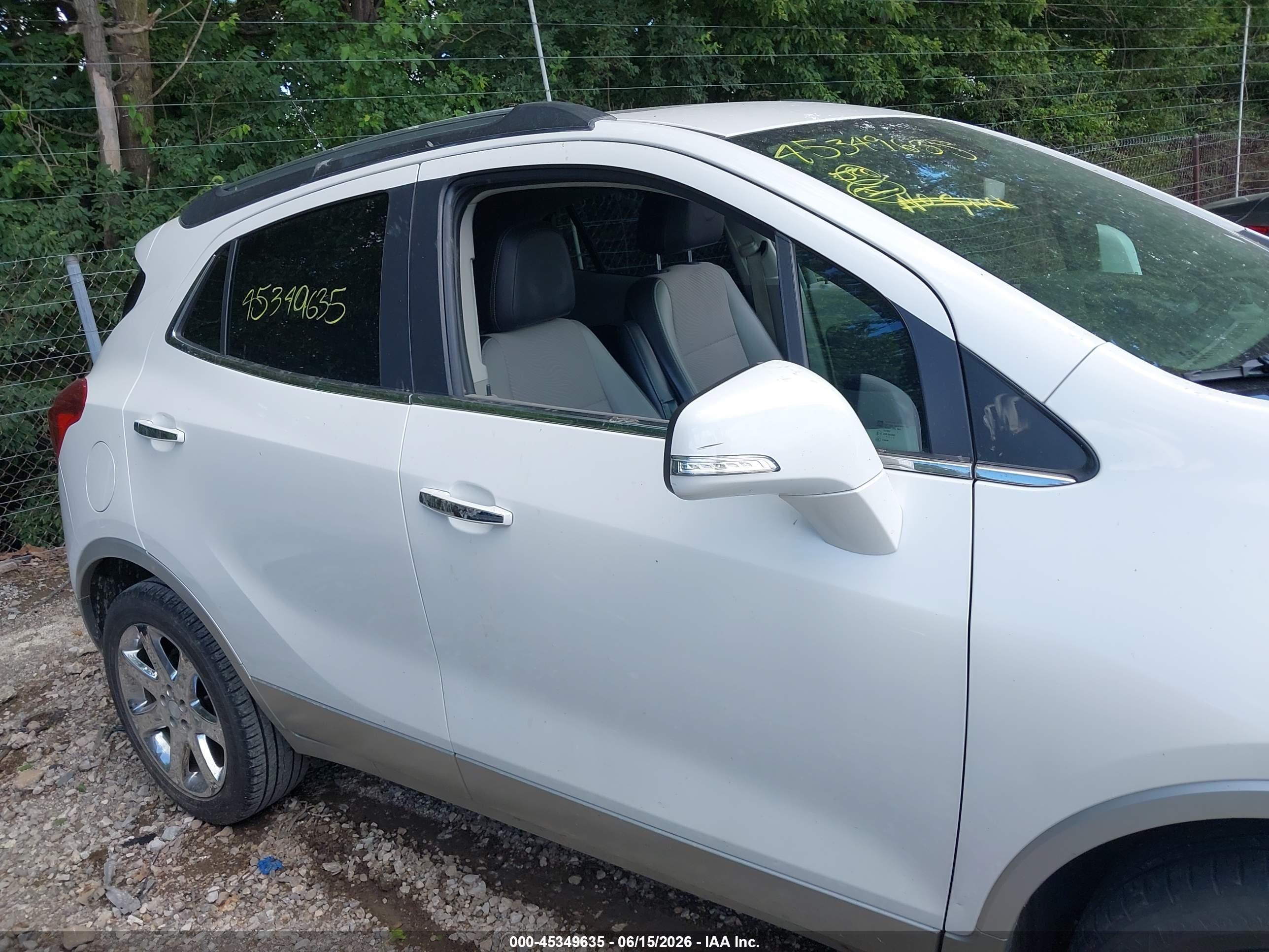 2014 Buick Encore Convenience White vin: KL4CJBSB7EB544439
