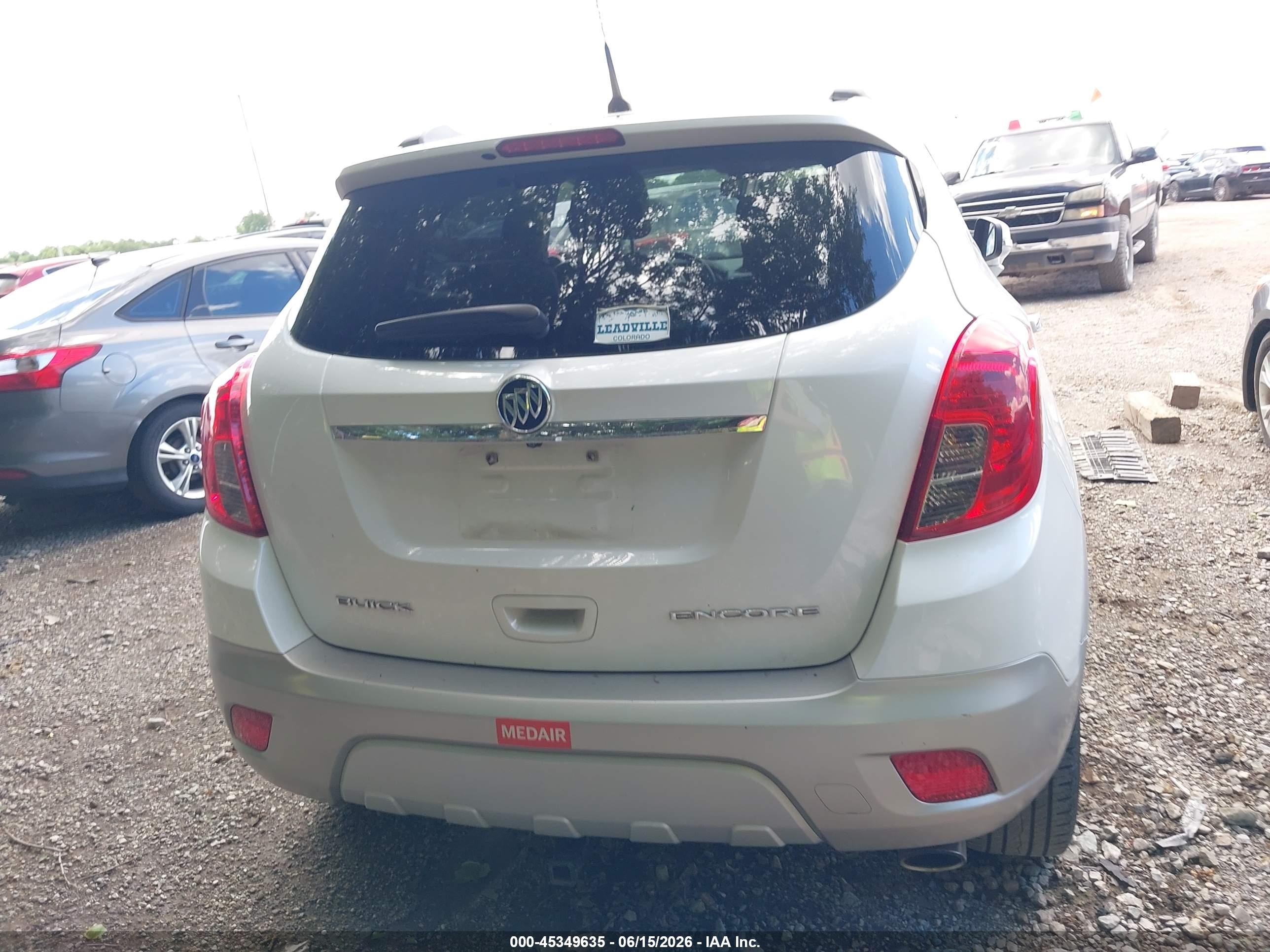 2014 Buick Encore Convenience White vin: KL4CJBSB7EB544439