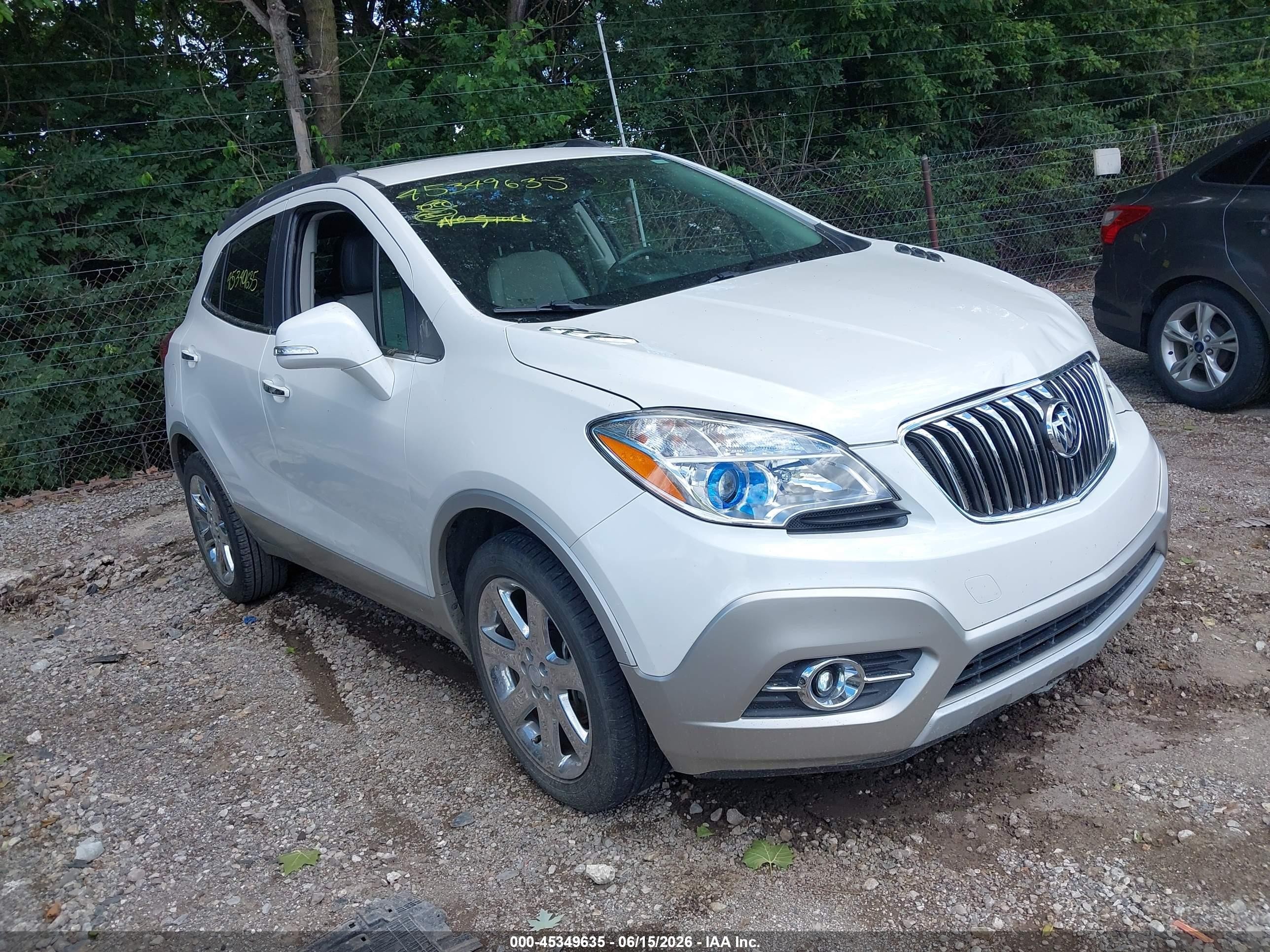 2014 Buick Encore Convenience White vin: KL4CJBSB7EB544439