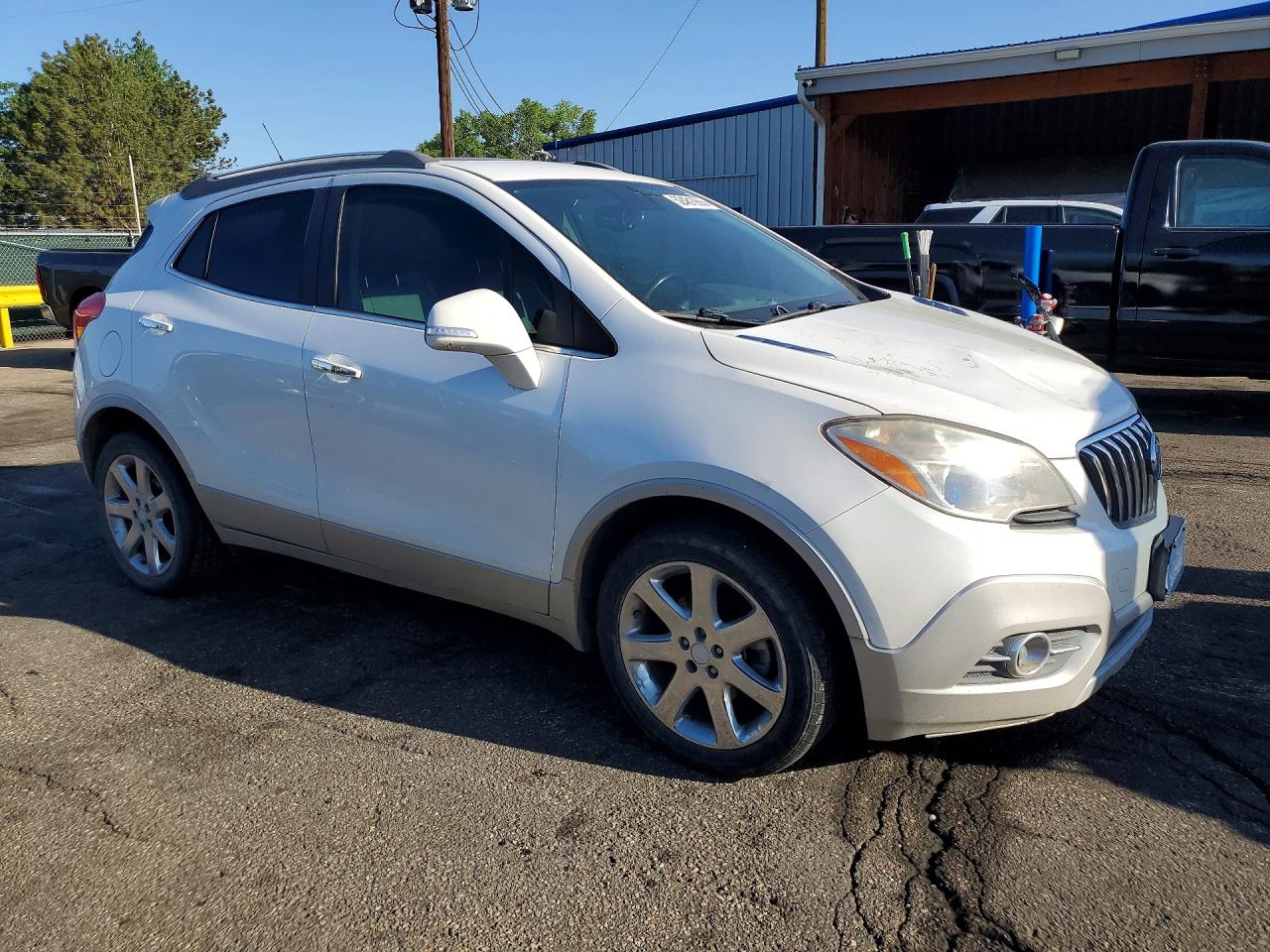 2014 Buick Encore Convenience White vin: KL4CJBSB7EB702312