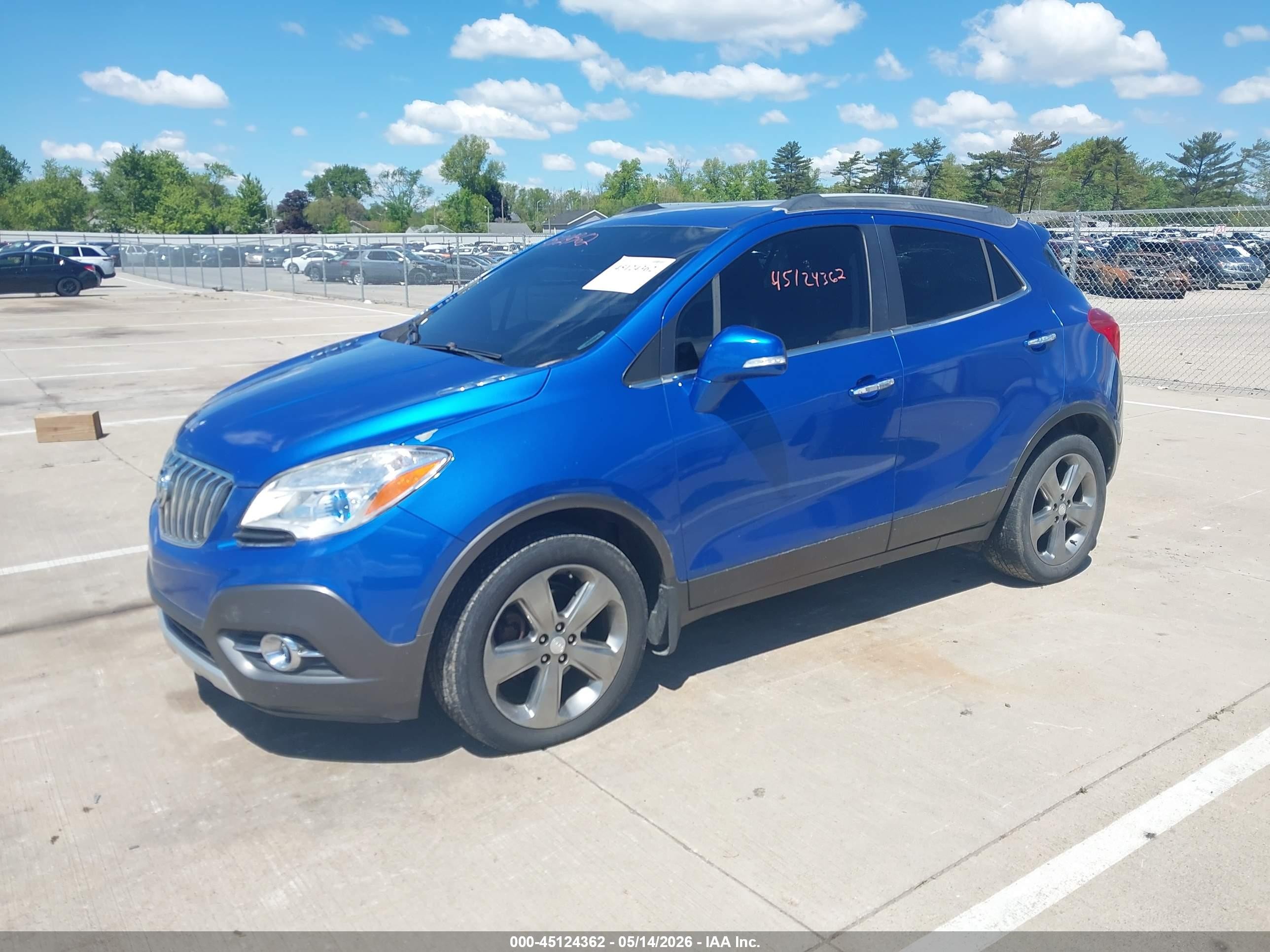 2014 Buick Encore Convenience Blue vin: KL4CJBSB8EB573416