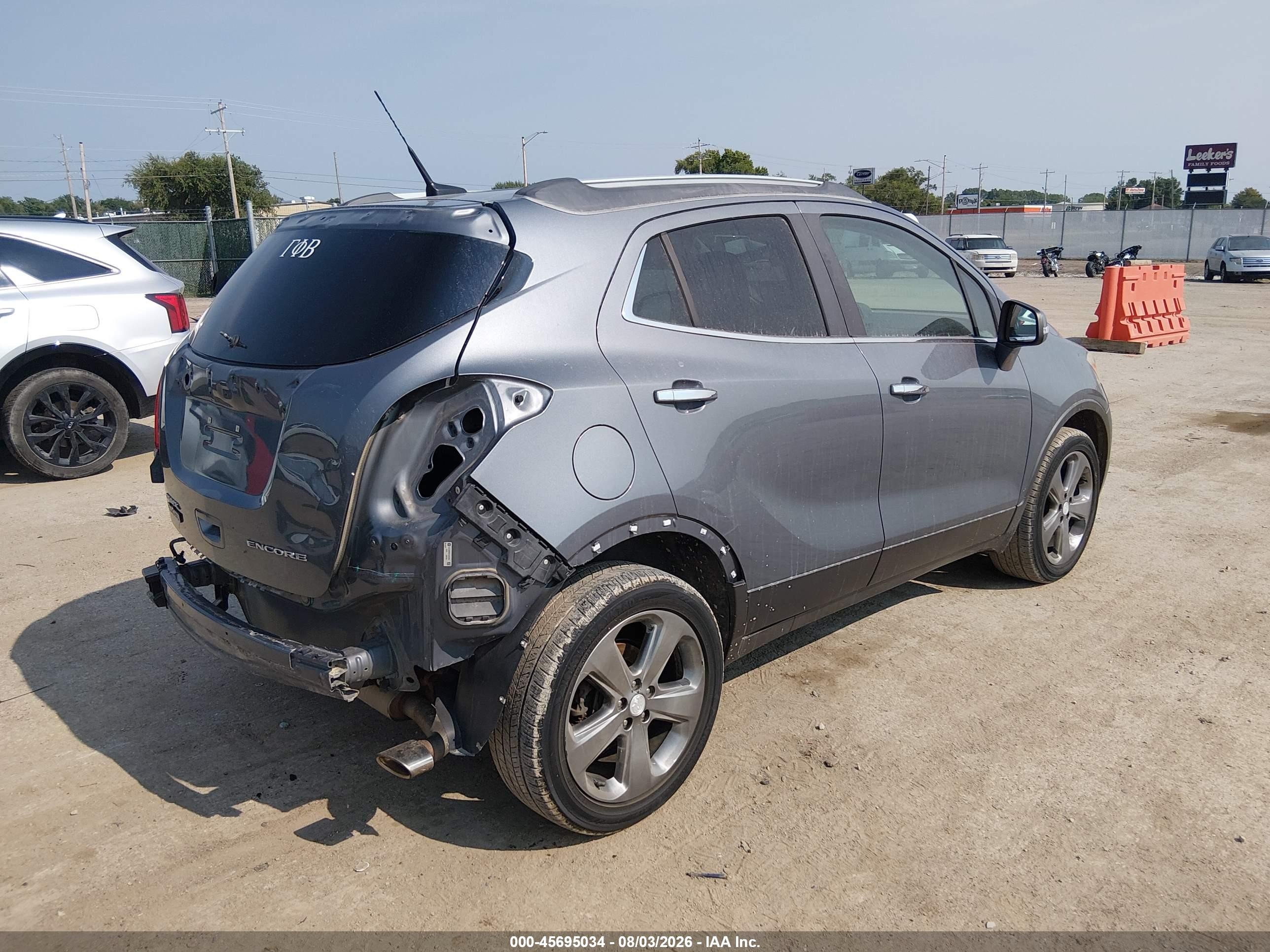 2014 Buick Encore Convenience Серый vin: KL4CJBSB9EB522300