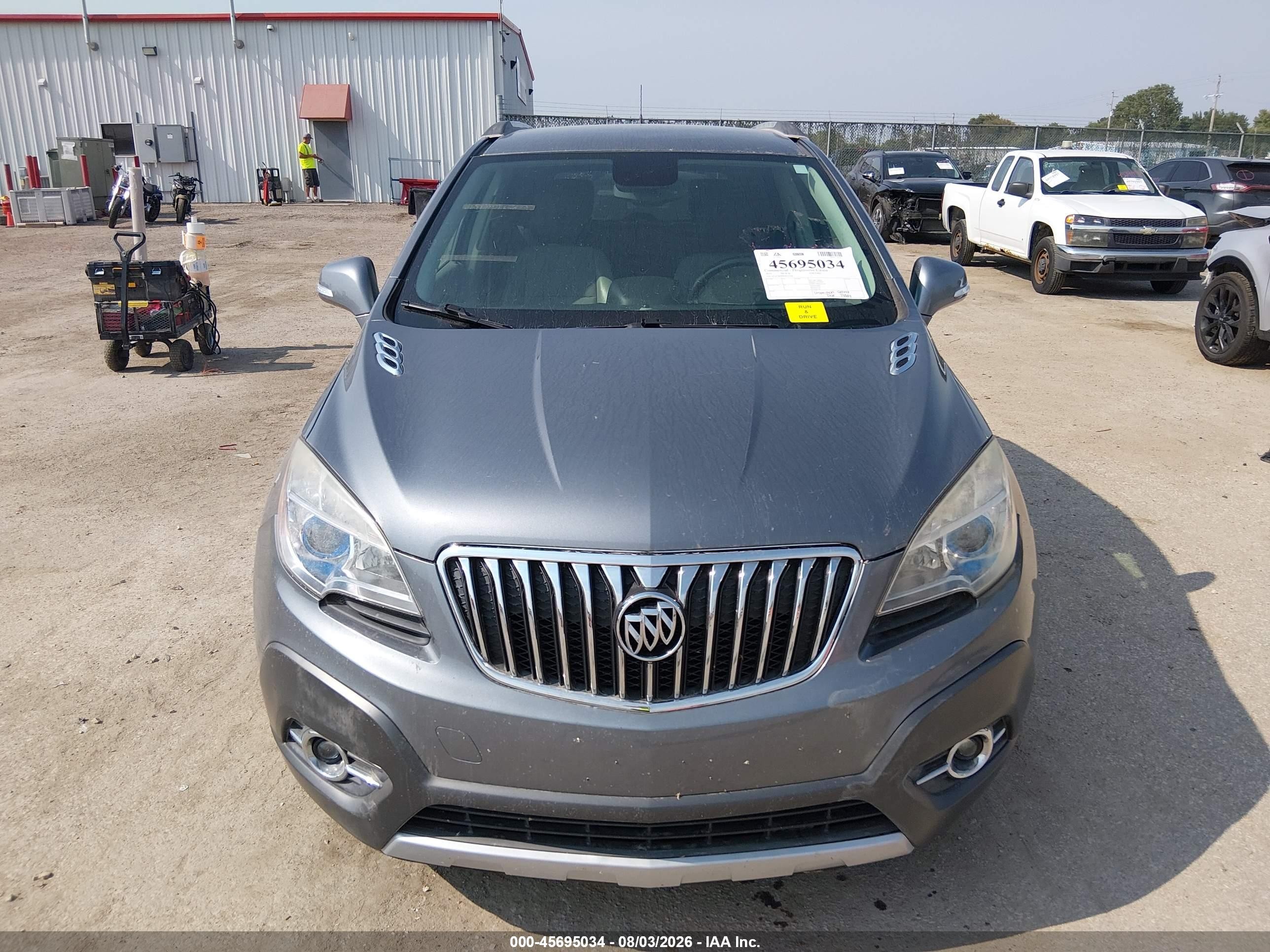 2014 Buick Encore Convenience Серый vin: KL4CJBSB9EB522300