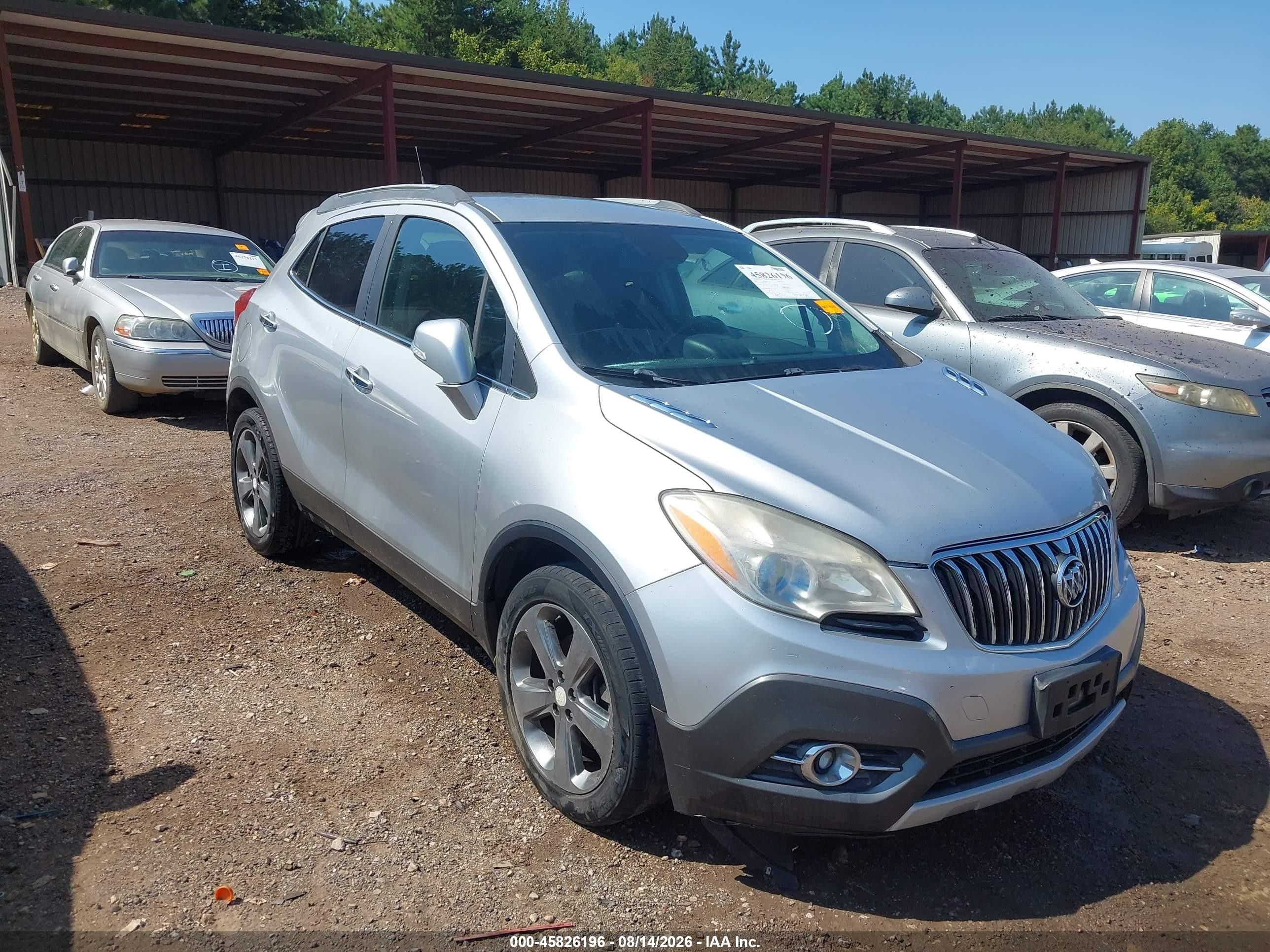 2014 Buick Encore Convenience Silver vin: KL4CJBSB9EB574882