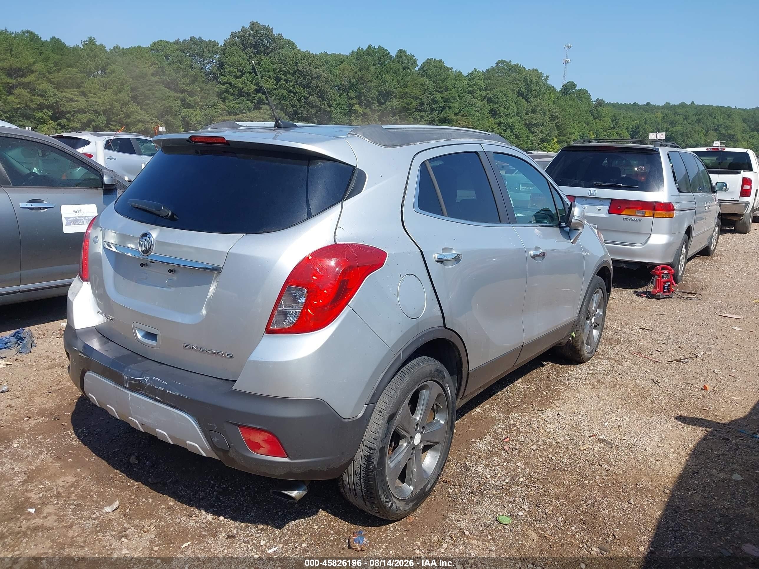 2014 Buick Encore Convenience Silver vin: KL4CJBSB9EB574882