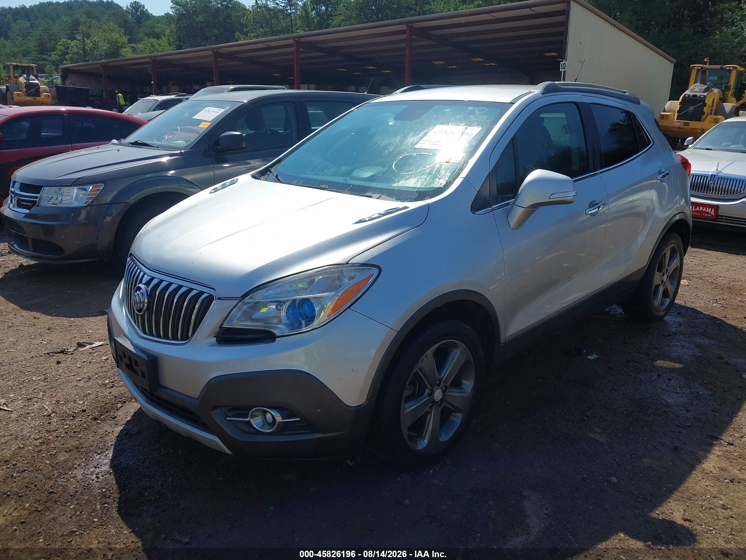 2014 Buick Encore Convenience Silver vin: KL4CJBSB9EB574882
