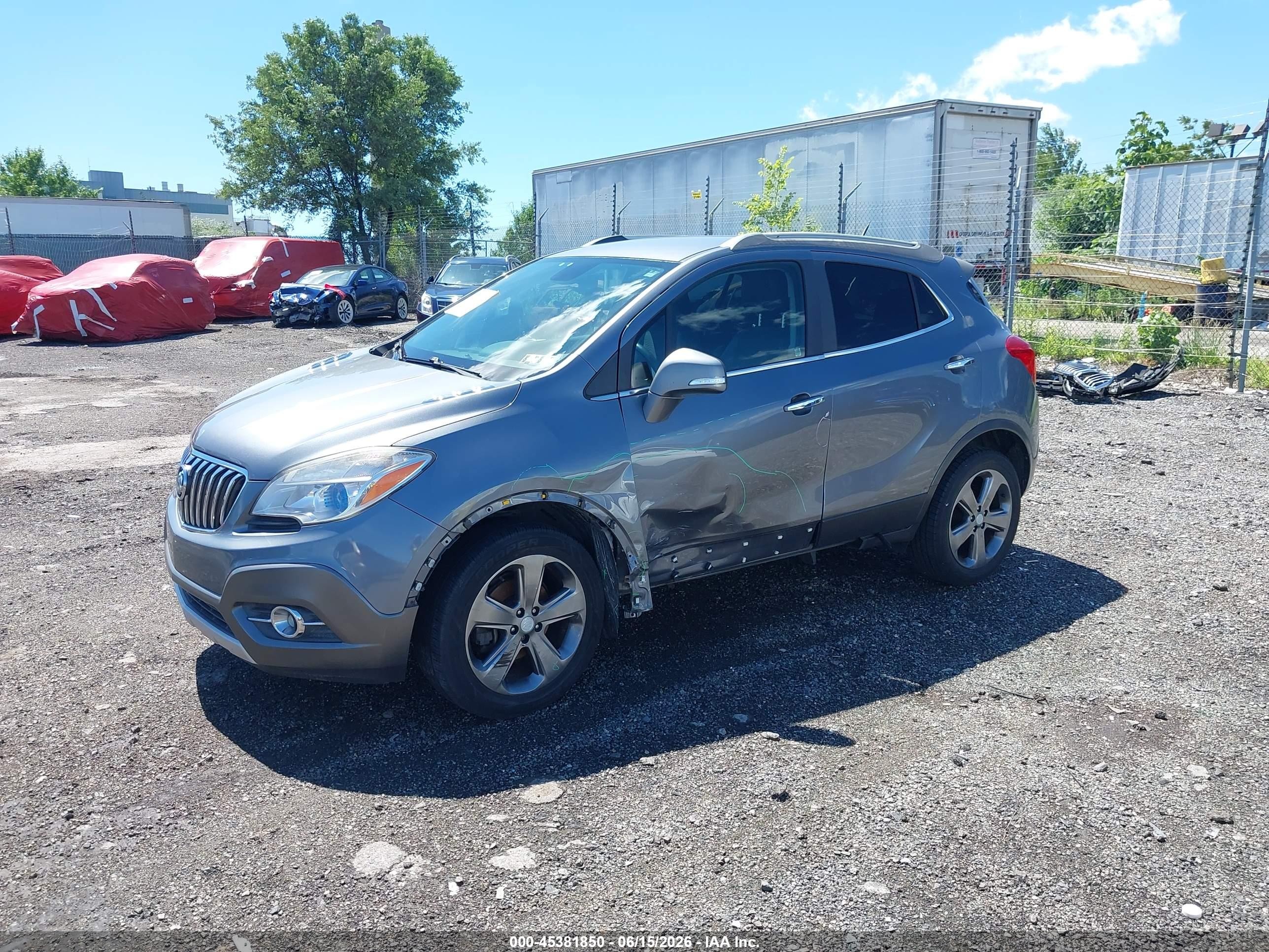 2014 Buick Encore Convenience Silver vin: KL4CJBSBXEB724336