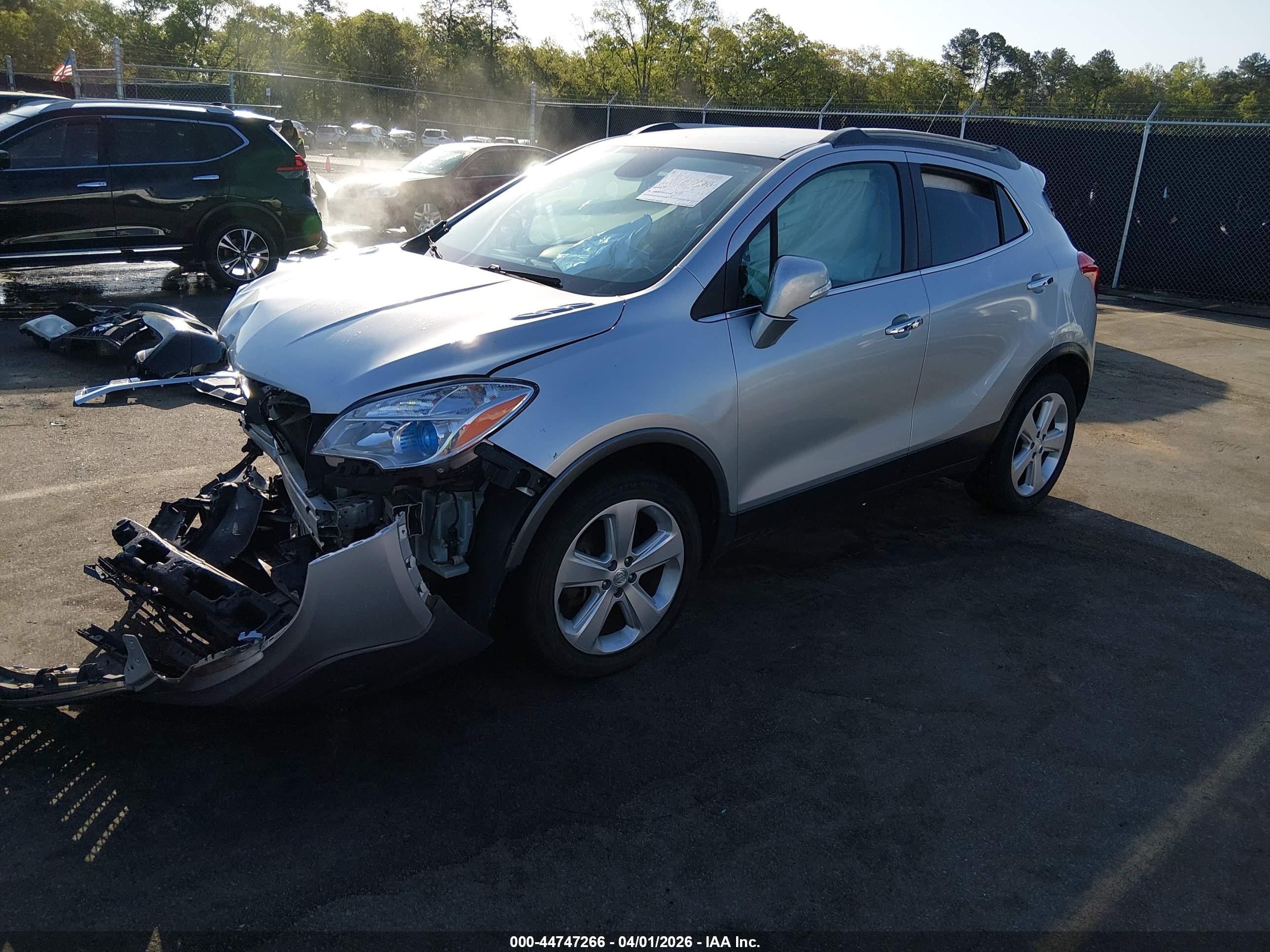 2015 Buick Encore Convenience Серебряный vin: KL4CJBSBXFB038038