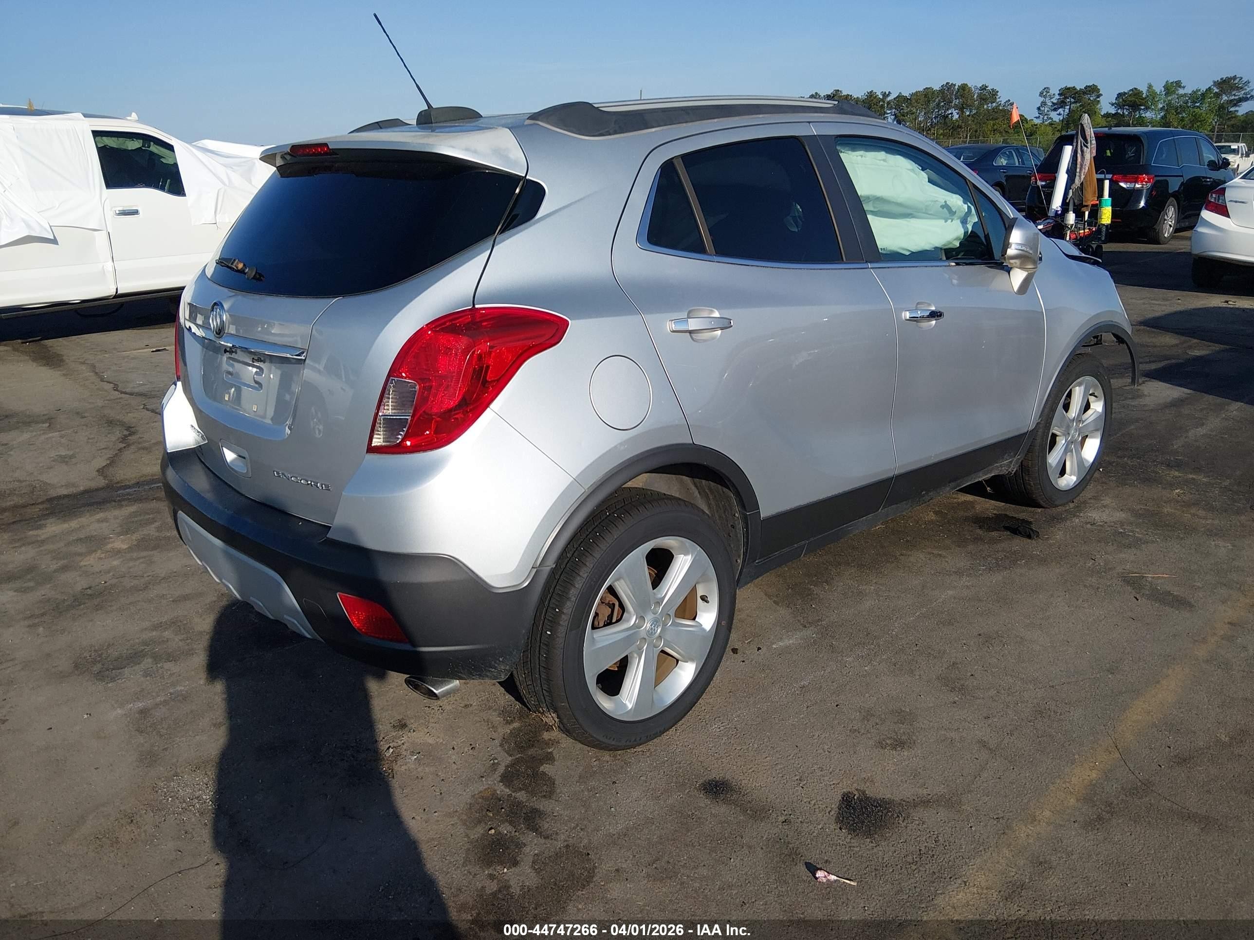 2015 Buick Encore Convenience Серебряный vin: KL4CJBSBXFB038038