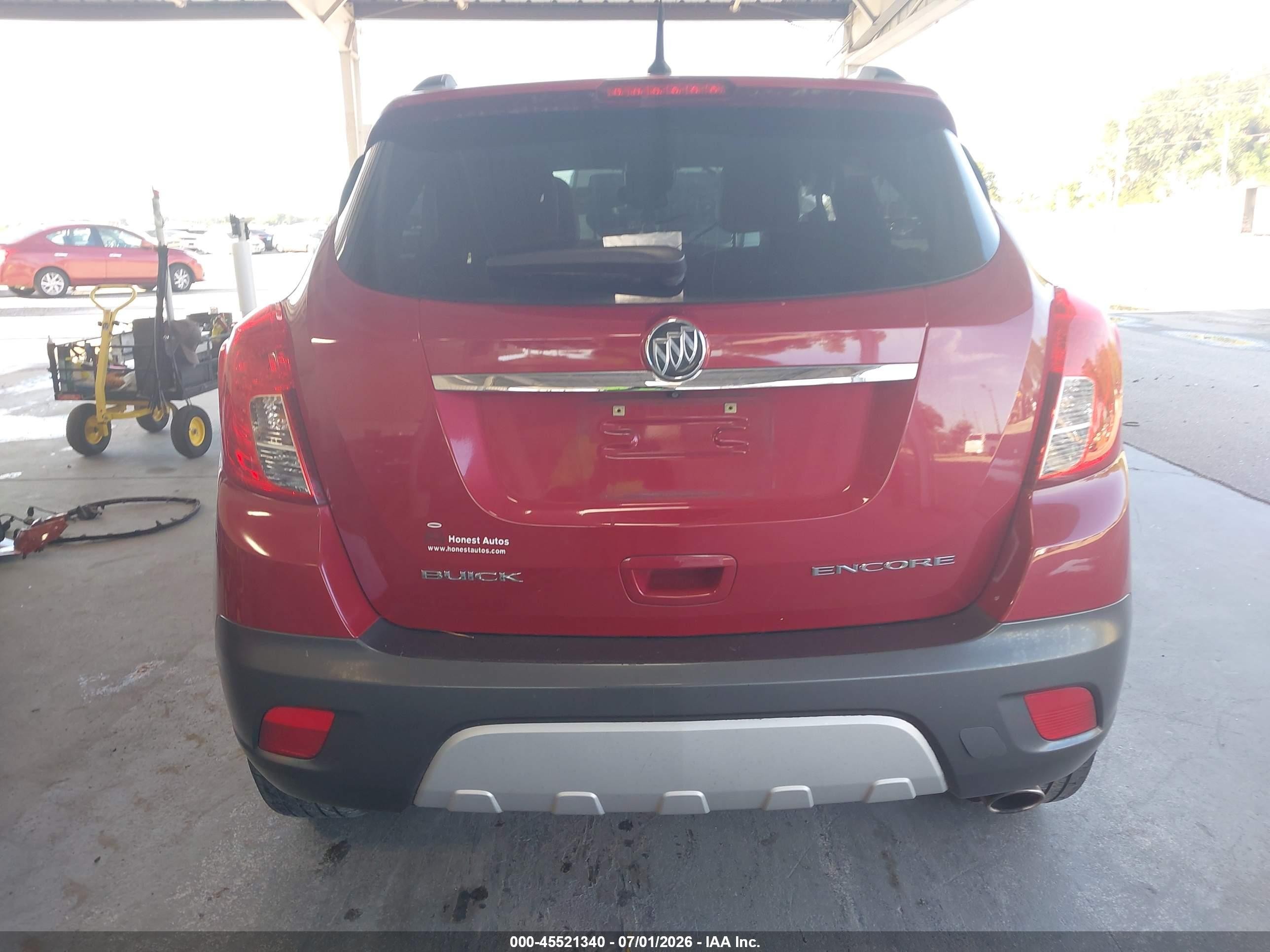 2013 Buick Encore Leather Темно-бордовый vin: KL4CJCSB0DB141861