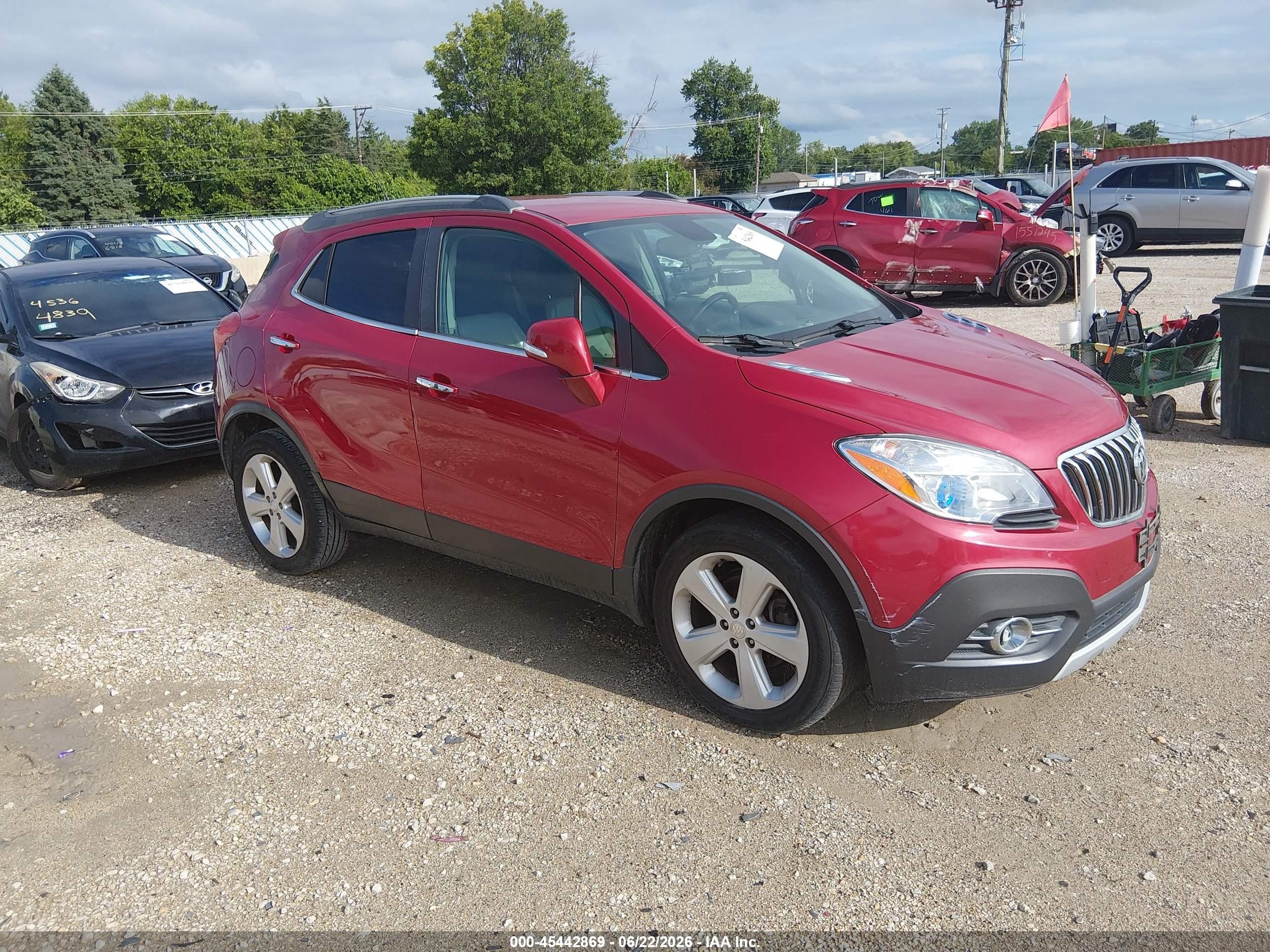 2015 Buick Encore Leather Red vin: KL4CJCSB0FB077954