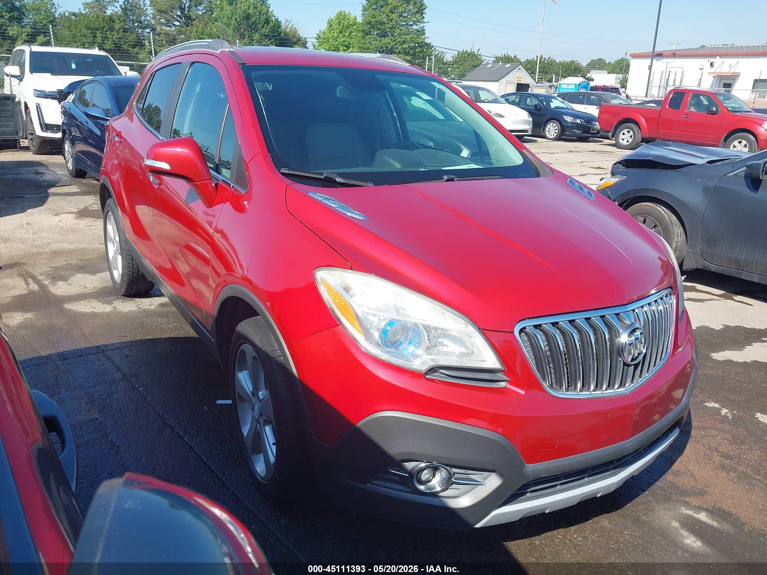 2015 Buick Encore Leather Red vin: KL4CJCSB1FB080930