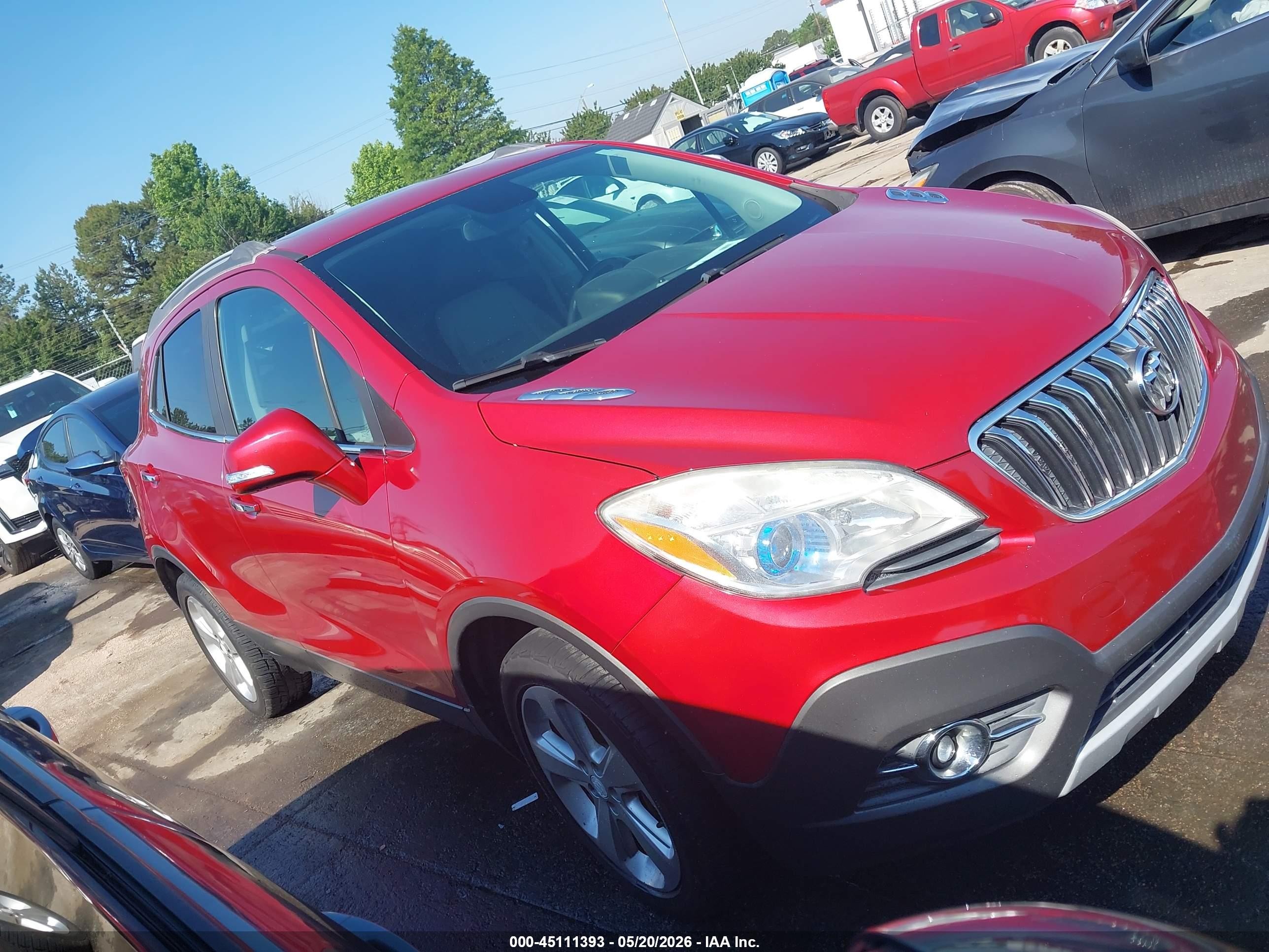 2015 Buick Encore Leather Красный vin: KL4CJCSB1FB080930