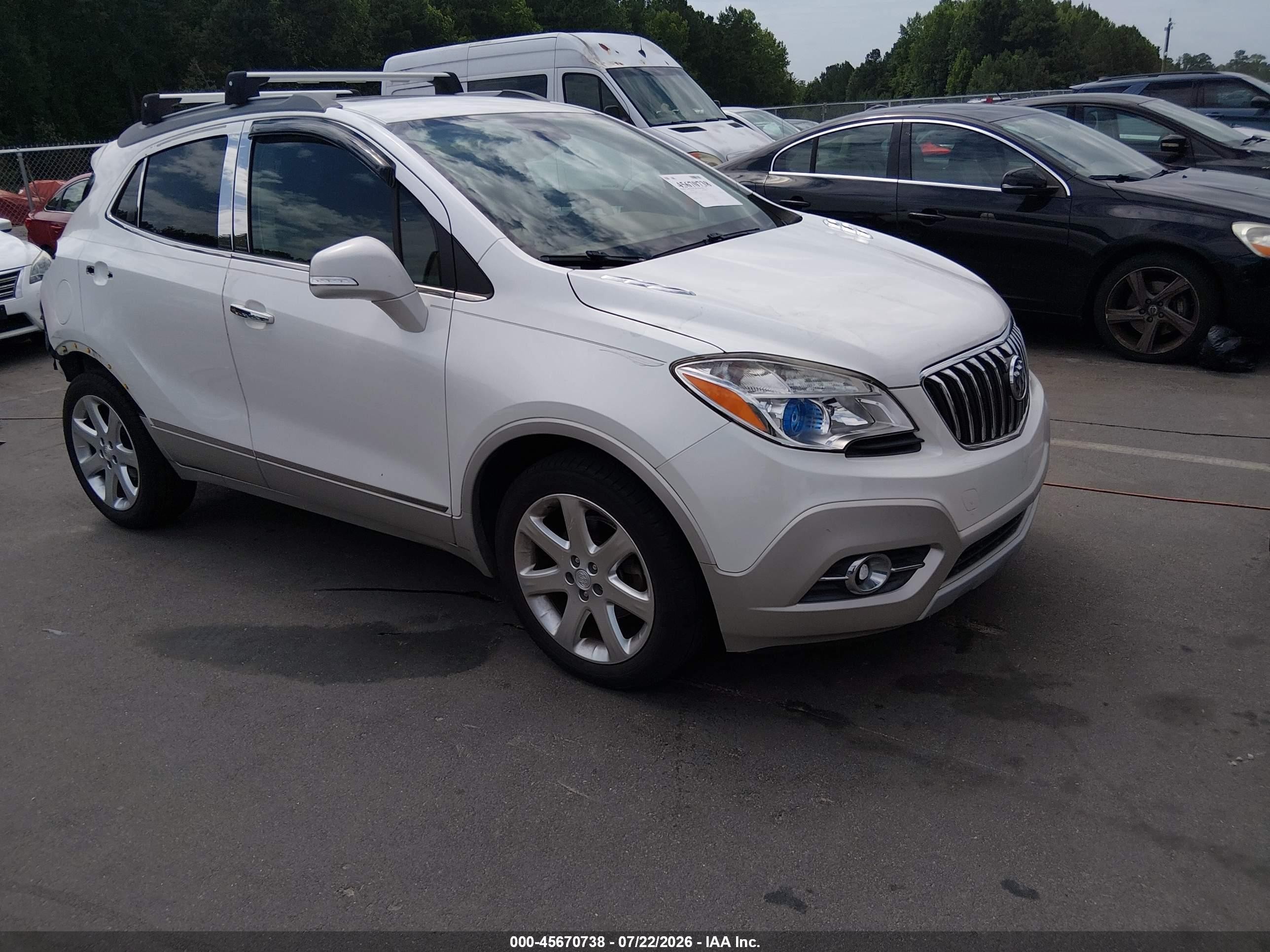 2015 Buick Encore Leather Белый vin: KL4CJCSB1FB239428