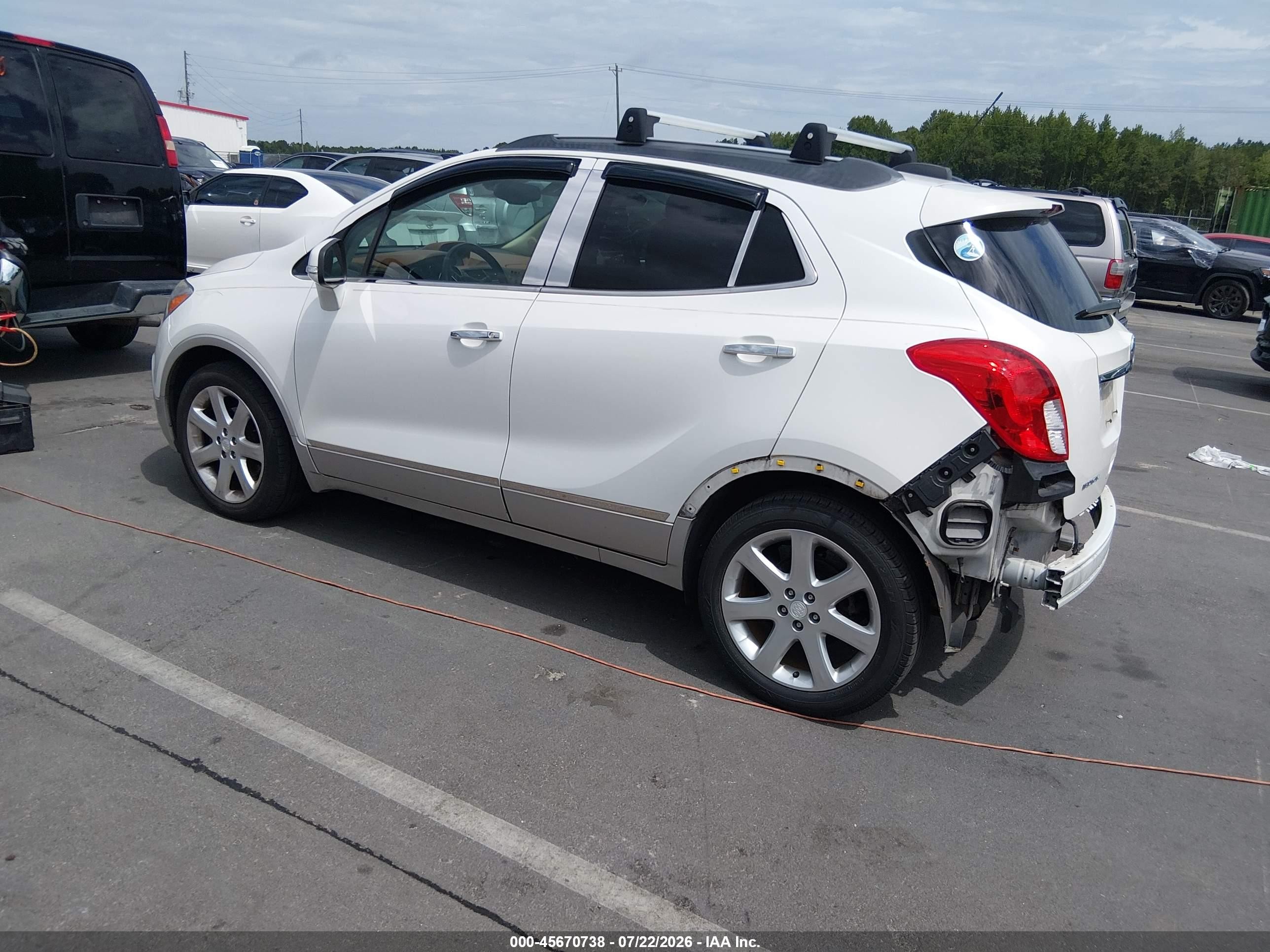 2015 Buick Encore Leather Белый vin: KL4CJCSB1FB239428