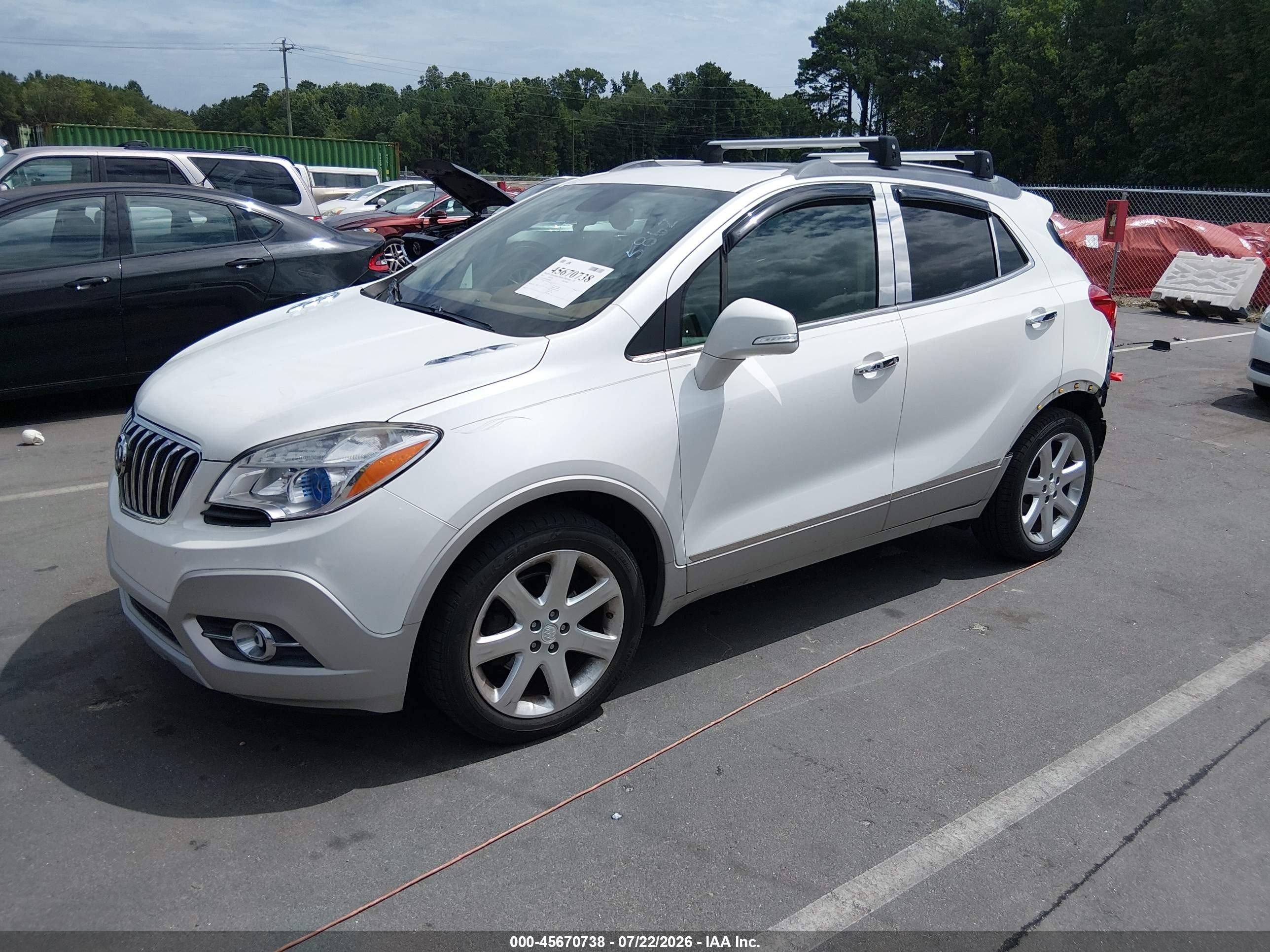 2015 Buick Encore Leather Белый vin: KL4CJCSB1FB239428