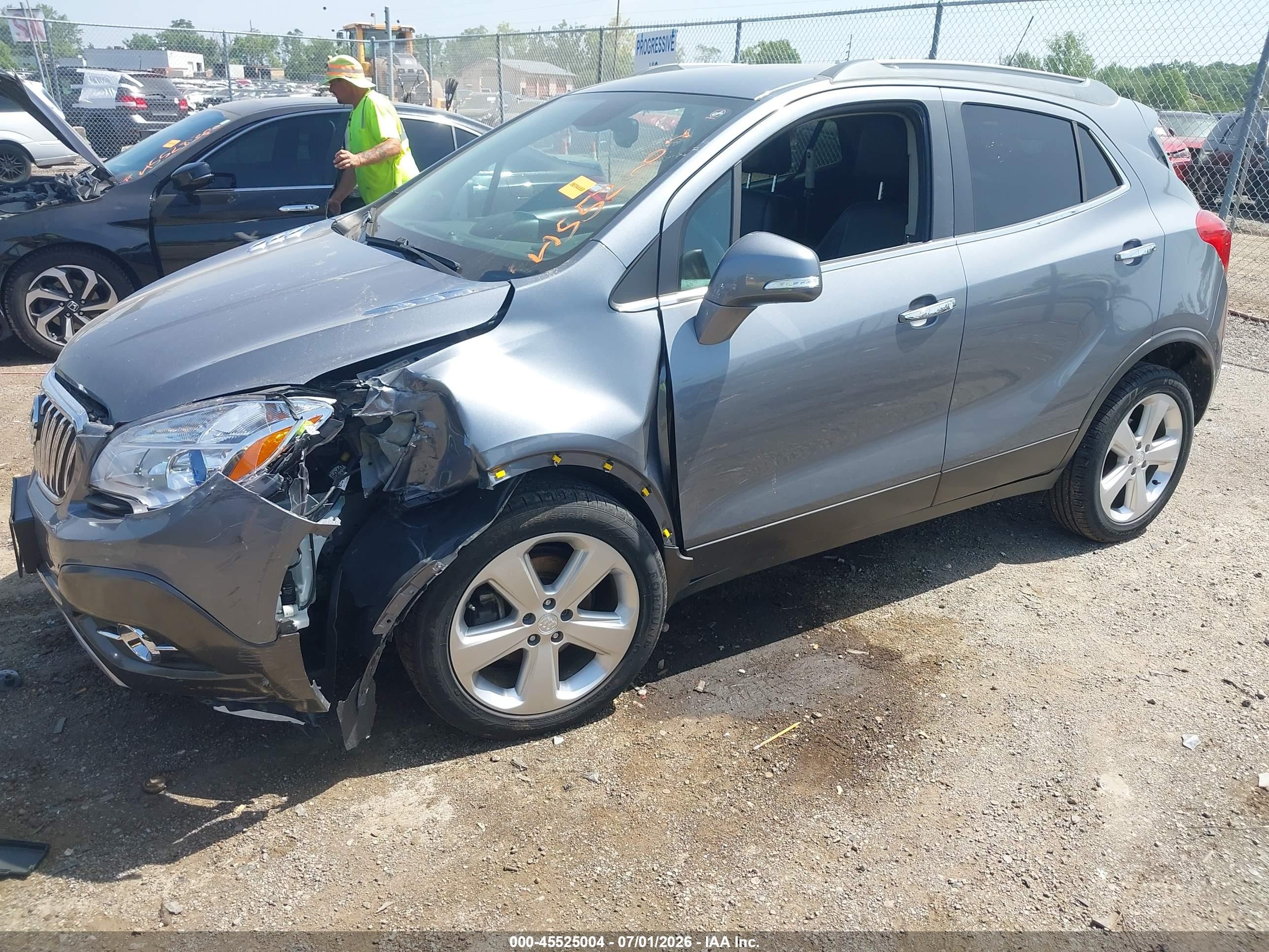 2015 Buick Encore Leather Серый vin: KL4CJCSB2FB104989