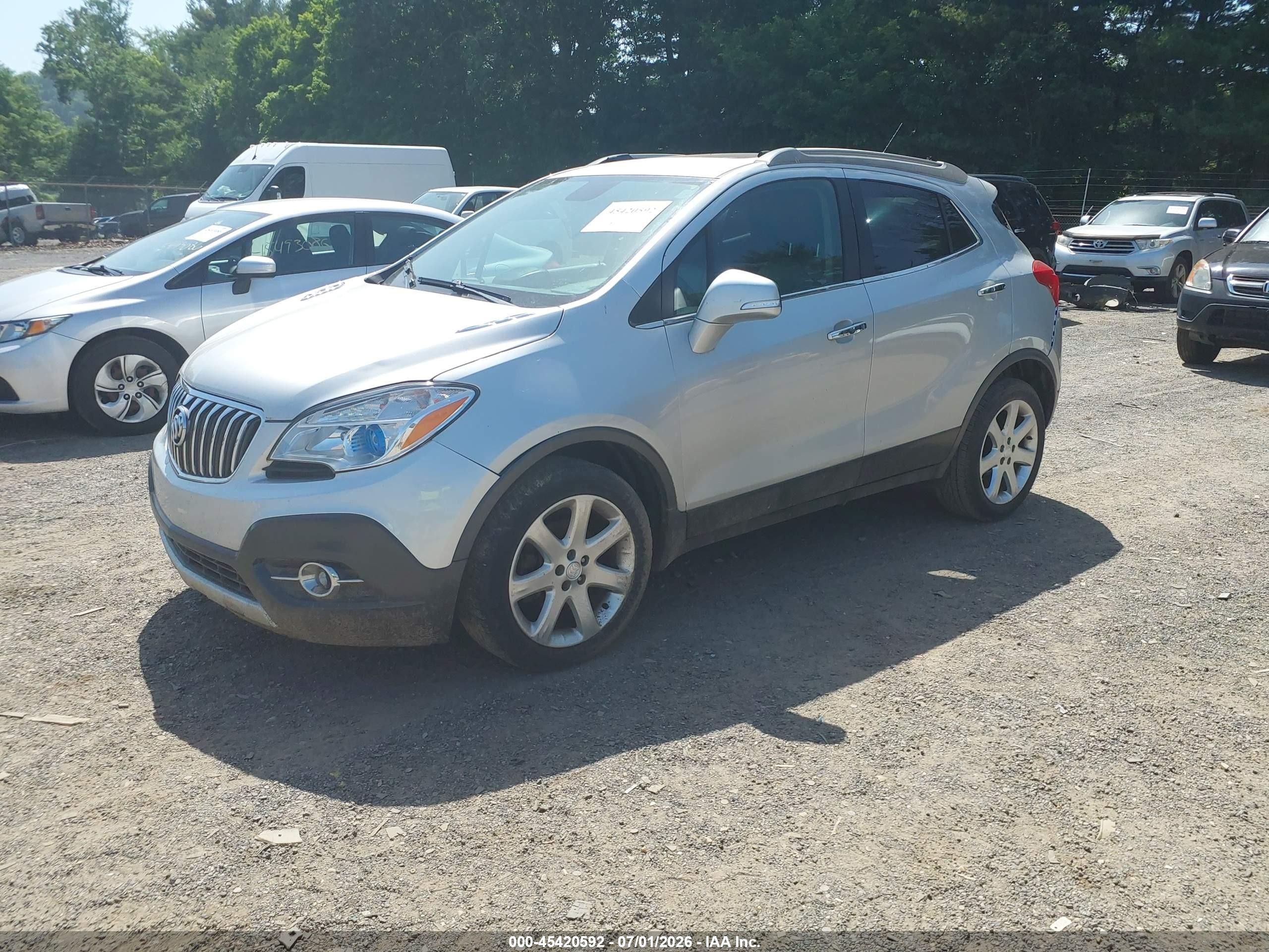2015 Buick Encore Leather Серебряный vin: KL4CJCSB3FB268509