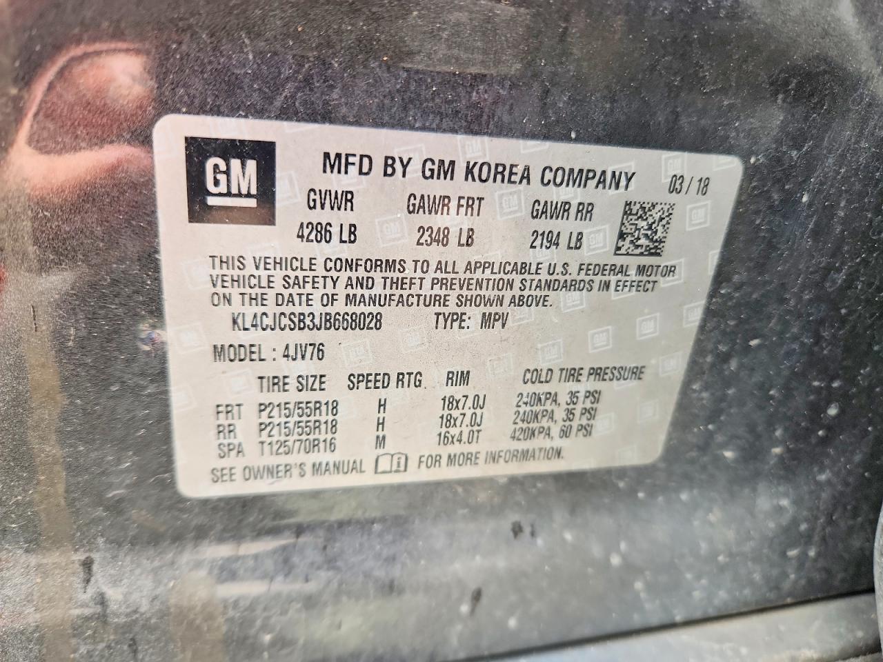 2018 Buick Encore Essence Charcoal vin: KL4CJCSB3JB668028