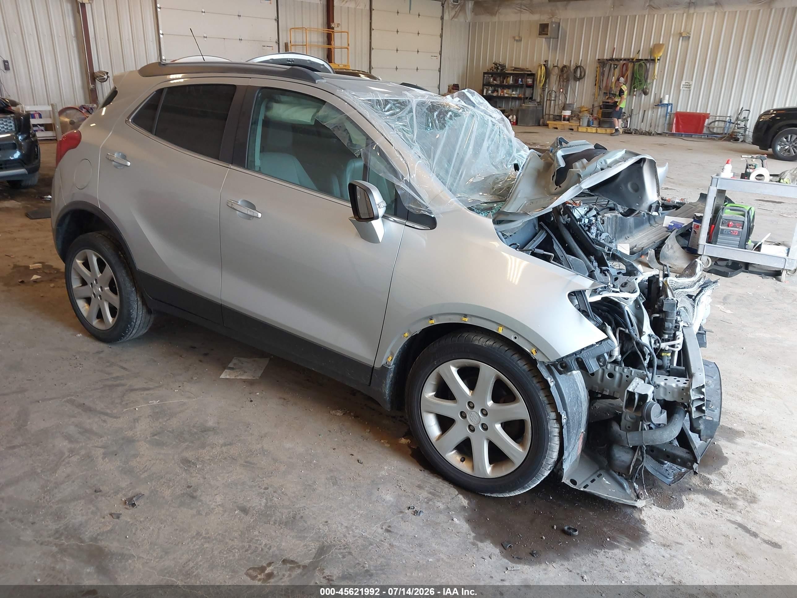 2015 Buick Encore Leather Silver vin: KL4CJCSB4FB253095