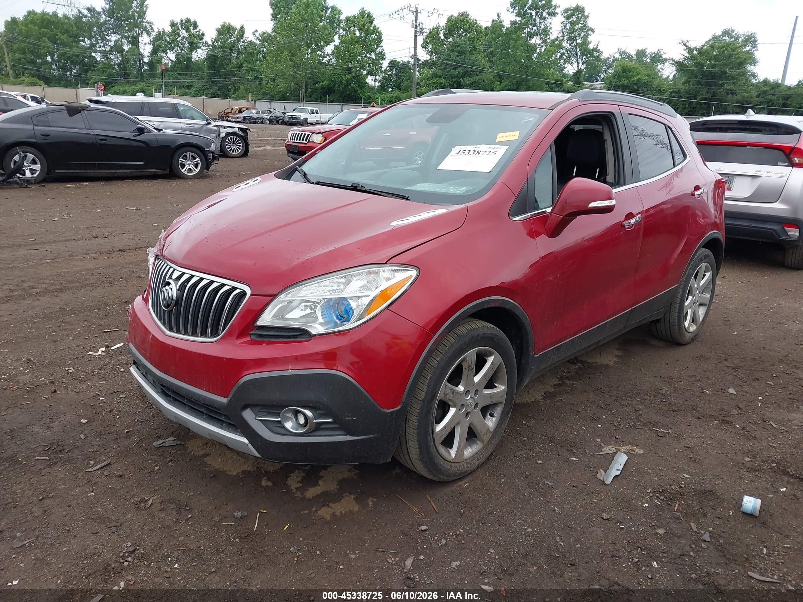 2015 Buick Encore Leather Maroon vin: KL4CJCSB5FB123231