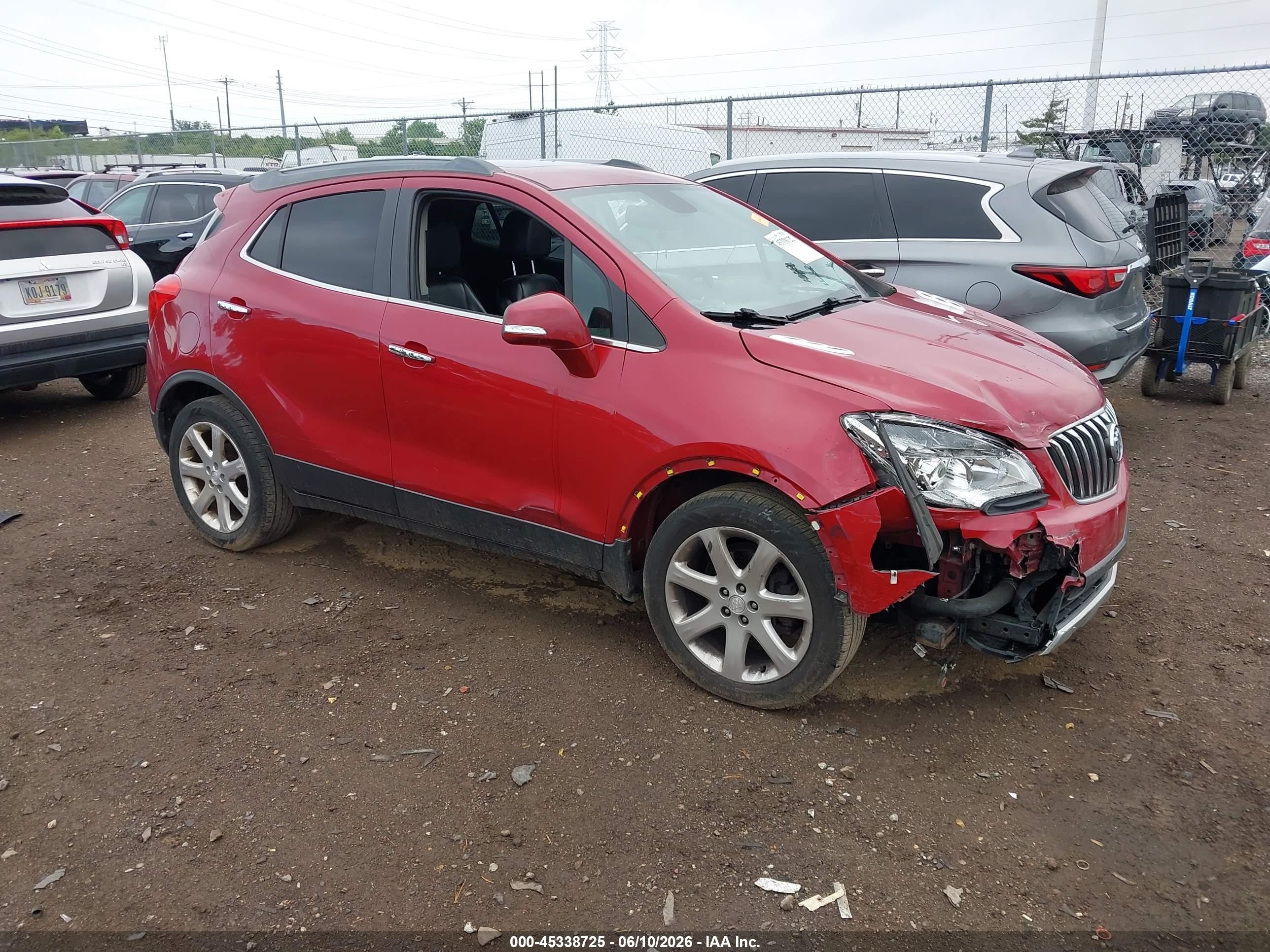 2015 Buick Encore Leather Maroon vin: KL4CJCSB5FB123231
