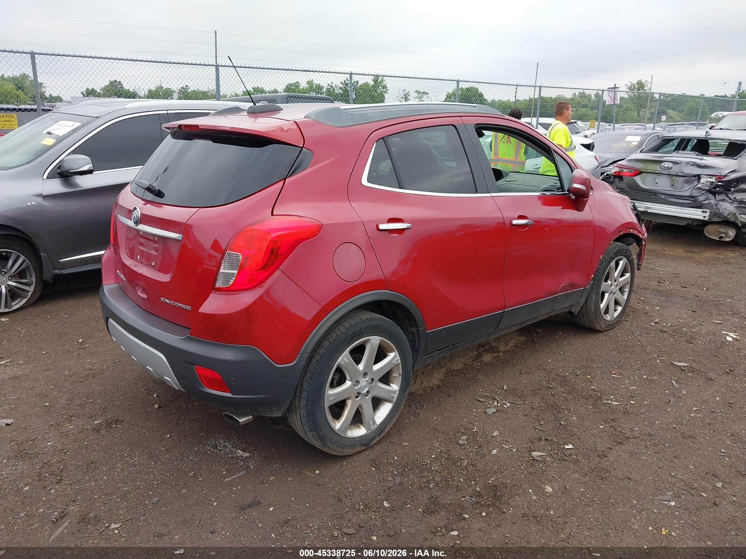 2015 Buick Encore Leather Maroon vin: KL4CJCSB5FB123231