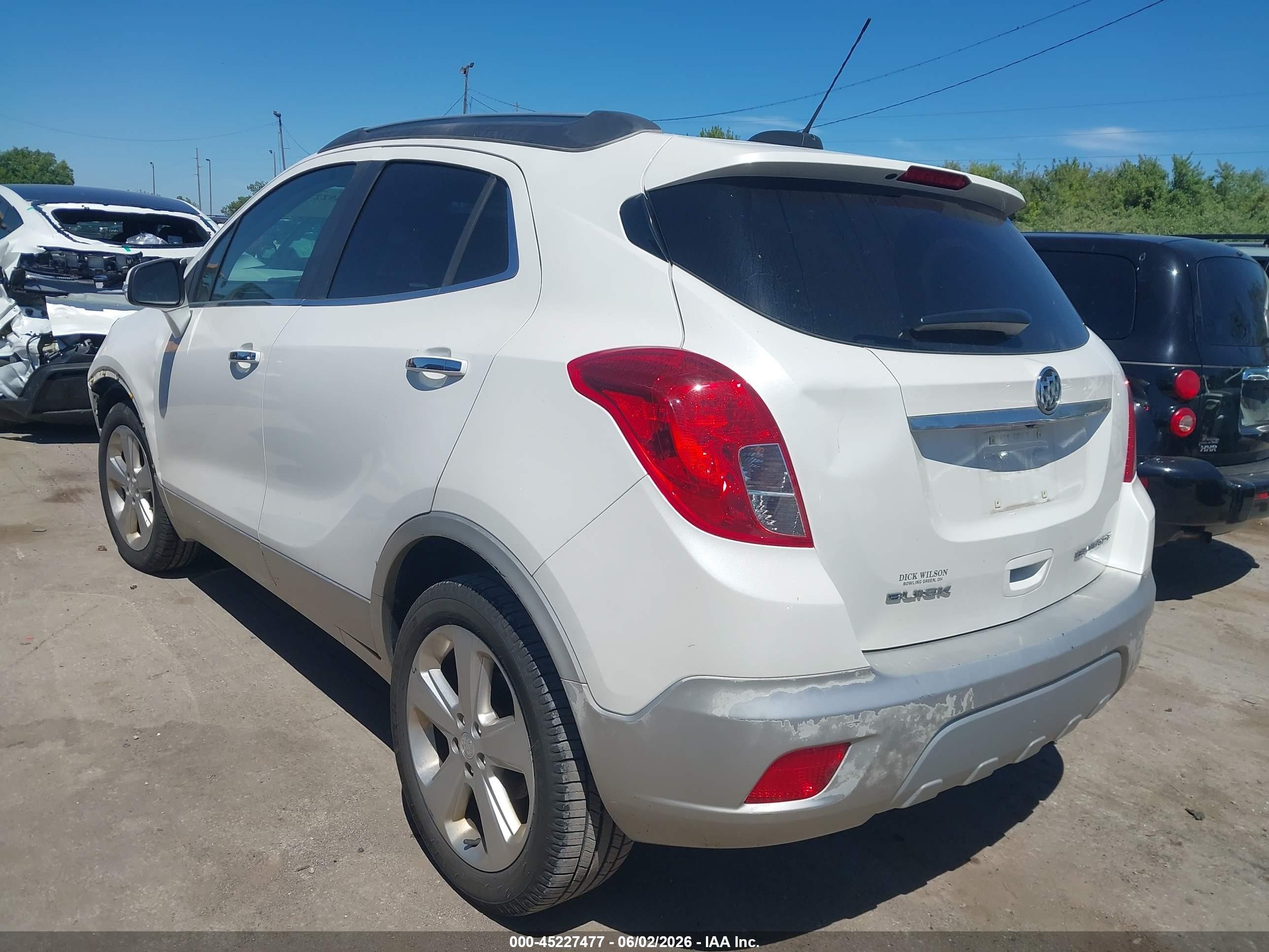 2015 Buick Encore Leather White vin: KL4CJCSB6FB062357