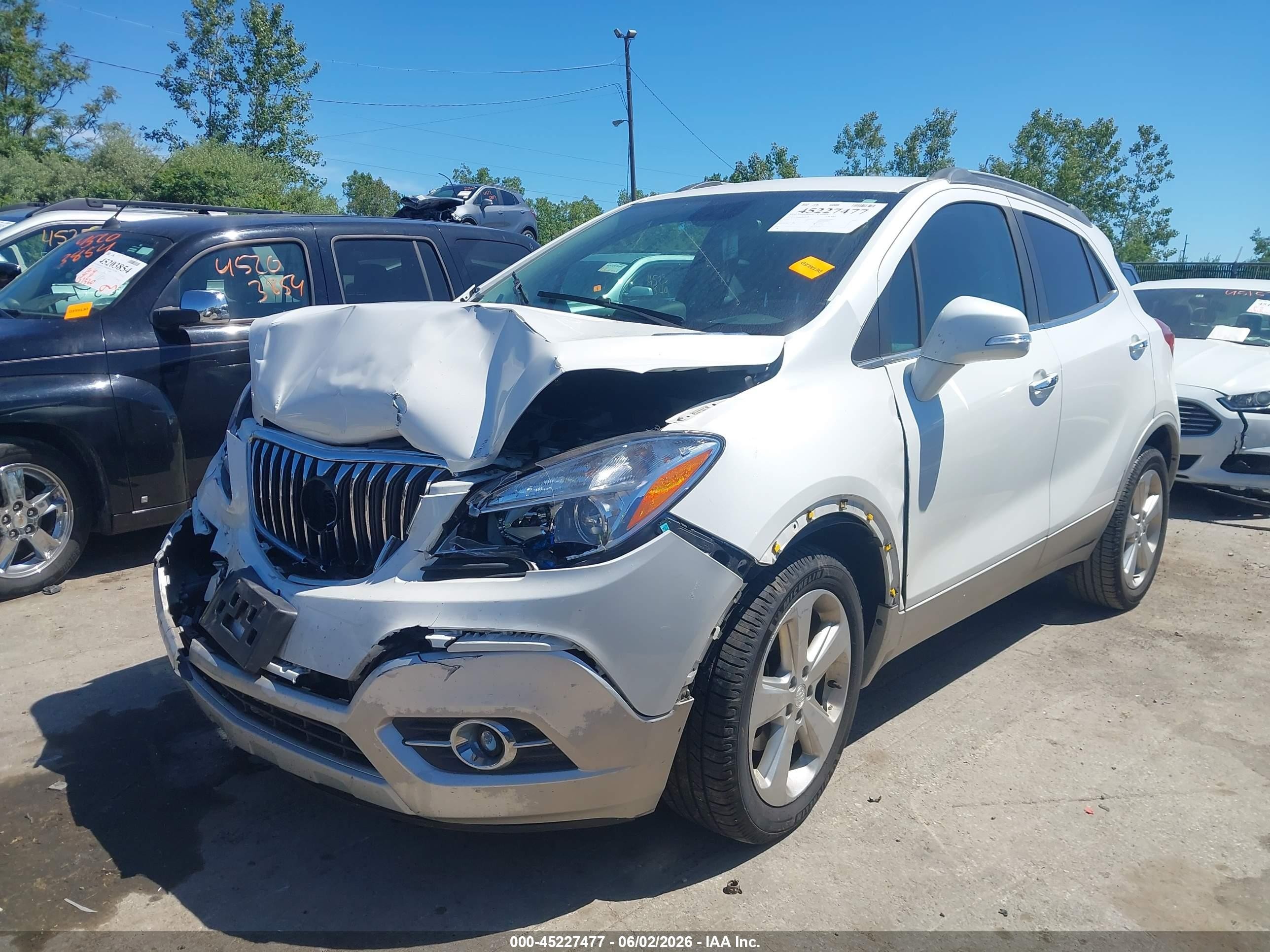 2015 Buick Encore Leather White vin: KL4CJCSB6FB062357