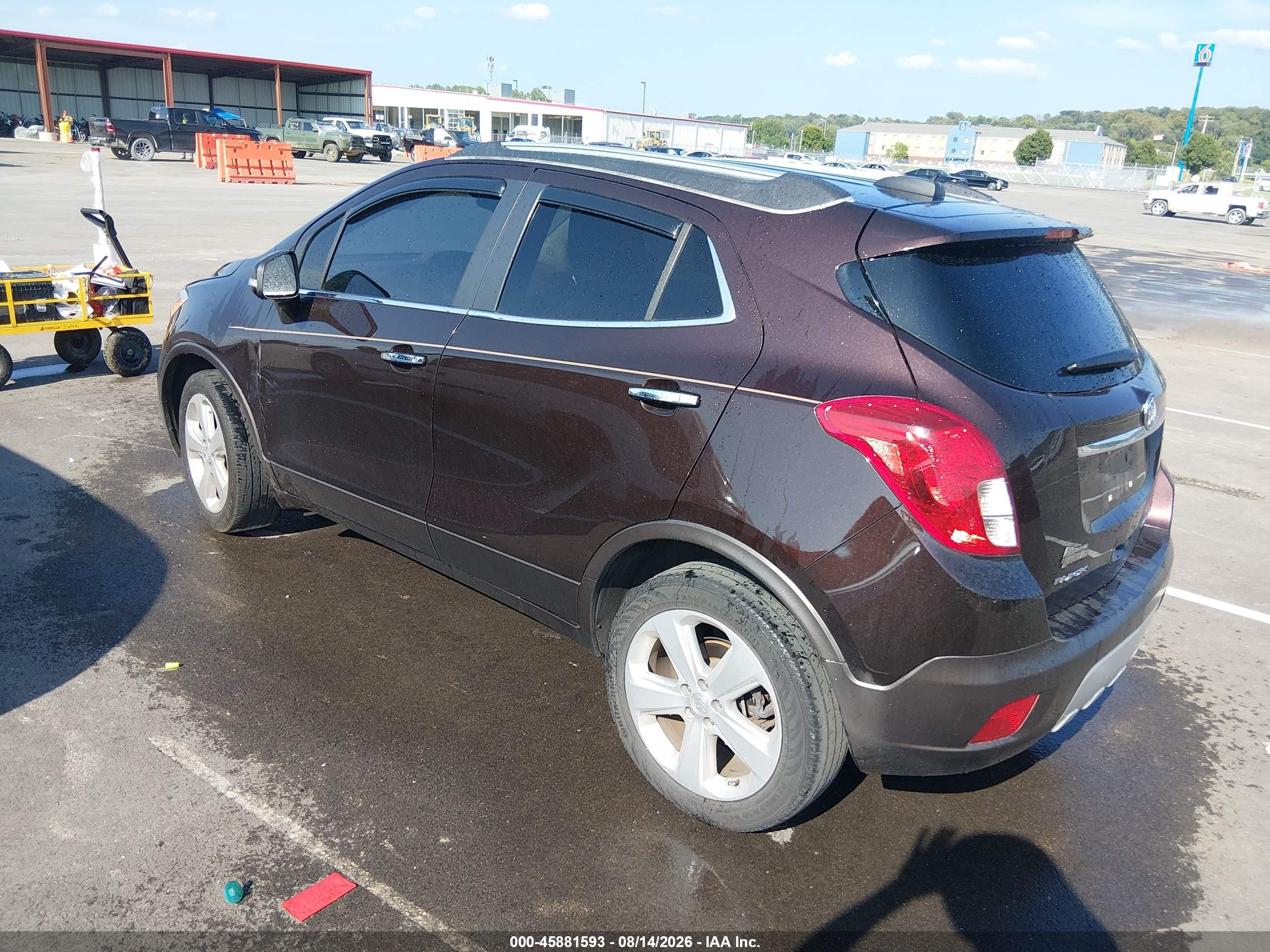 2015 Buick Encore Leather Темно-бордовый vin: KL4CJCSB6FB216372